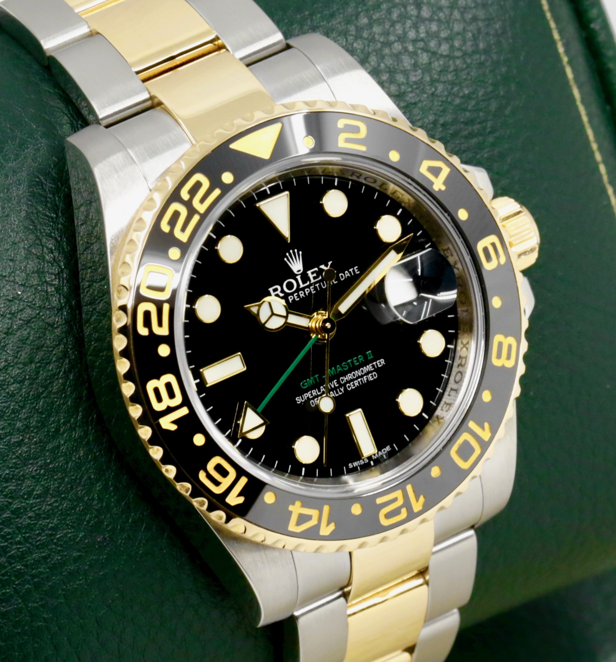 Rolex GMT-Master II, Stainless Steel & 18ct Yellow Gold, Black Ceramic, Black Index Dial, on Stainless Steel & 18ct Yellow Gold Rolex Oyster Bracelet, Ref. 116713LN, Circa: 2011, with Box, Books, Rolex Warranty Card & Rolex Service Card - Image 2