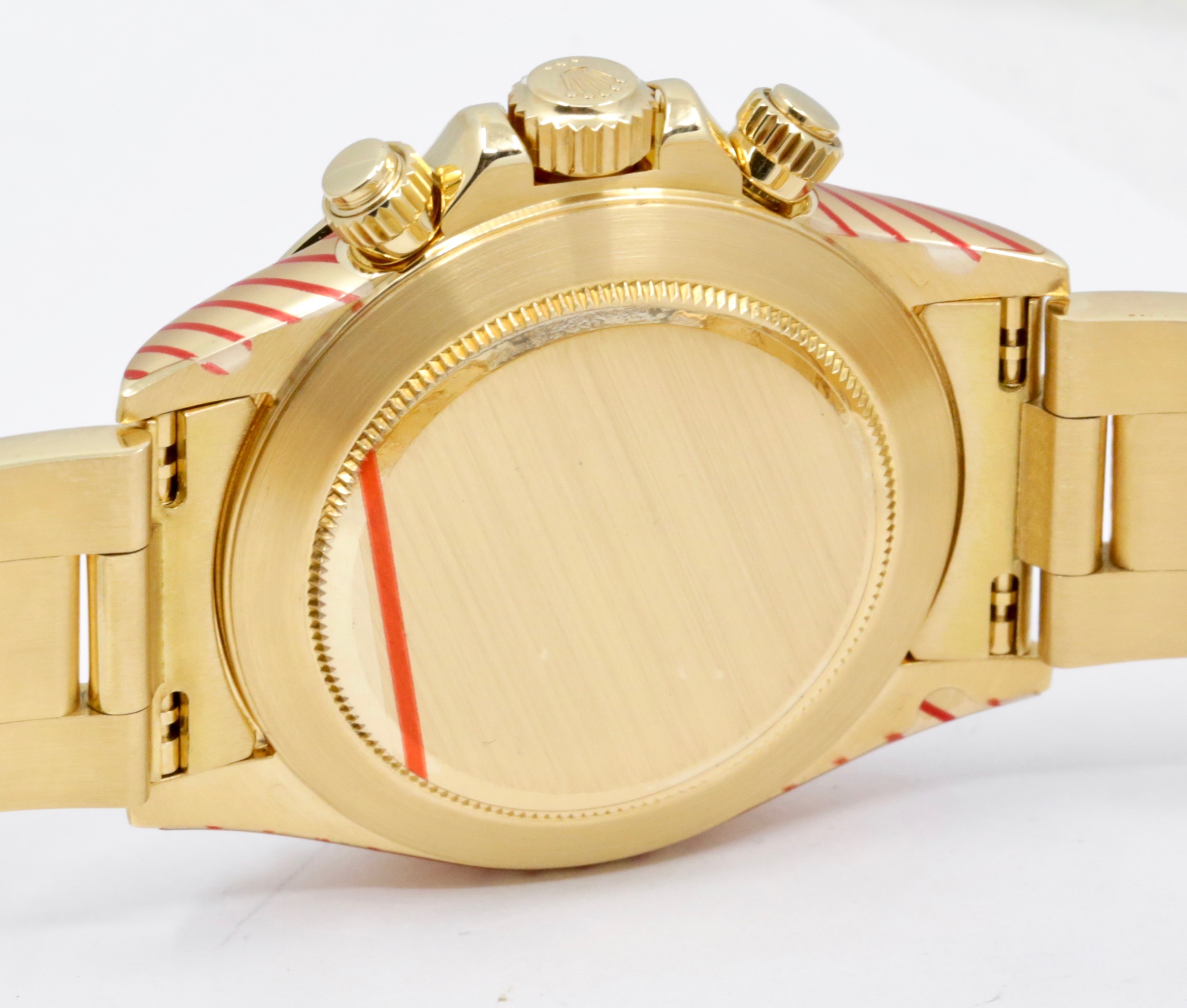 Rolex Cosmograph Daytona, Zenith Movement, in 18ct Yellow Gold, White Index Dial, on 18ct Yellow Gold Rolex Oyster Bracelet, Ref. 16528, Circa: 1995, with Rolex Service Invoice, Rolex Service Card & Balance of 2 Year Rolex Service Warranty - Image 5