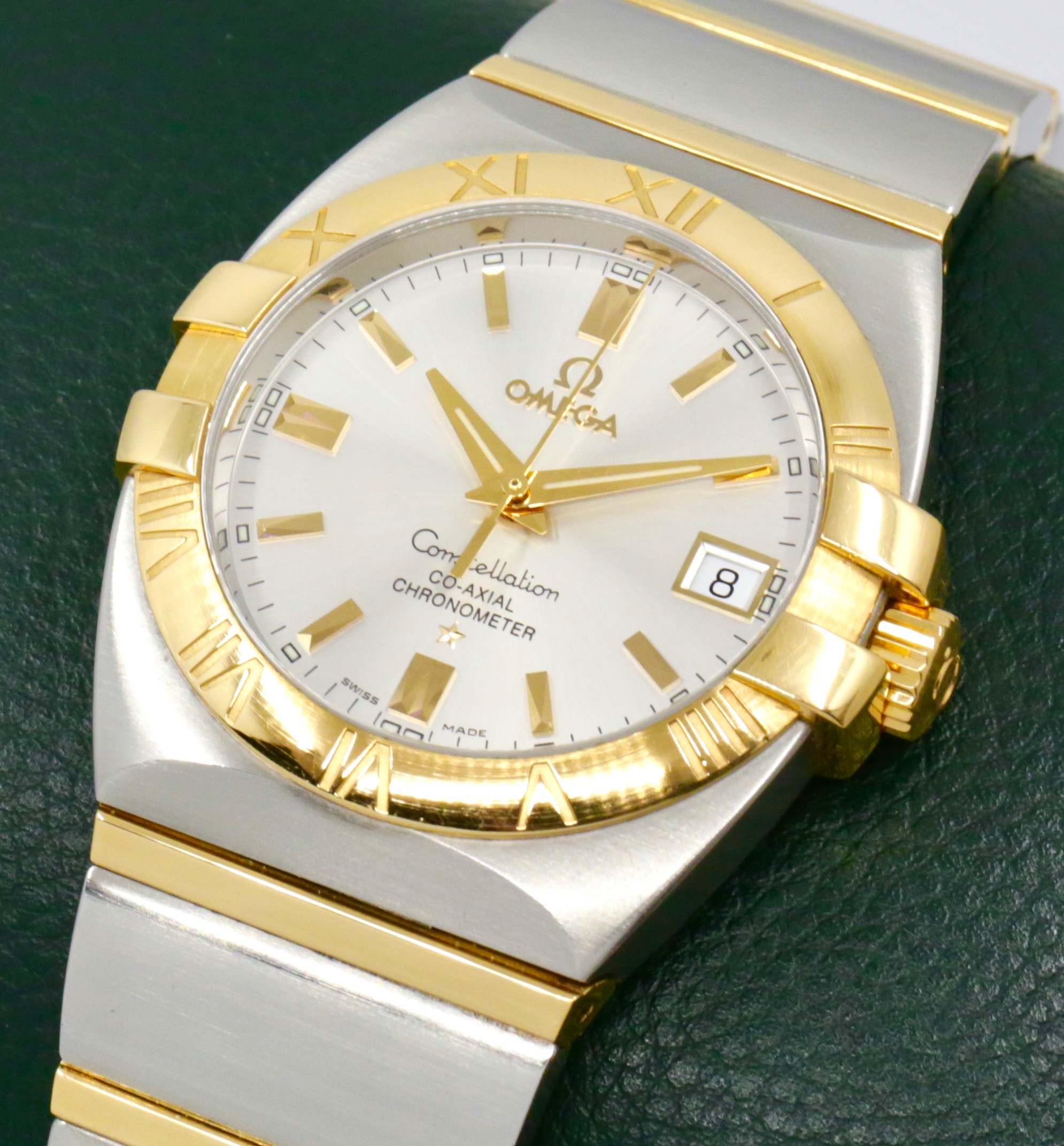 Omega Constellation Double Eagle, Co-Axial Chronometer, in Stainless Steel & 18ct Yellow Gold, Silver Index Dial with Date, on Stainless Steel & 18ct Yellow Gold Bracelet, Ref. 1201.30.00 , Circa: 2007, with Box, Book, Omega Folder & Omega Warranty Cards - Image 2