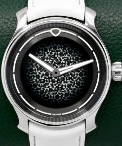 Ming 37.07 is a 38mm stainless steel, manual-wind watch. “ Ming’s Mosaic for All” dial. Released in 2022 for Ming’s 5th anniversary. On a Ming white rubber strap & "tuck-under" tang buckle. Ref# 37.07, with Box, Ming Warranty Paper. Circa 2025.