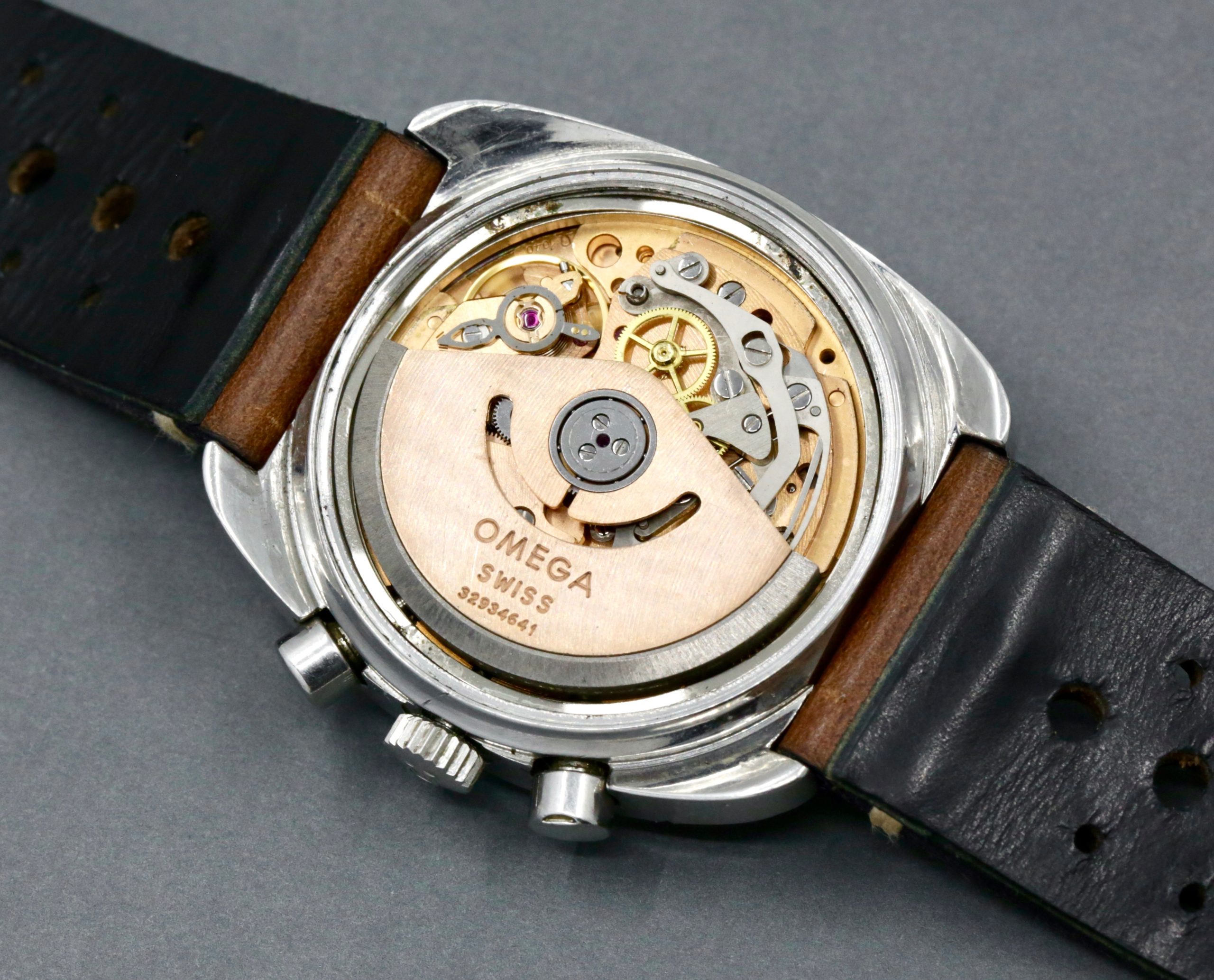 Vintage Omega Seamaster Chronograph in stainless steel, Blue index dial with sub dials in Black, on Brown Leather Strap. Ref: 176.007, Ca.1974 - Image 7
