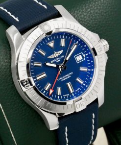 Alternative view of Breitling Avenger Automatic GMT 45, in Stainless Steel, Blue Index Dial with Date, on Blue Breitling Composite Strap with Stainless Steel Breitling Deployant, Ref. A32395, Circa: 2022, with Box & Papers