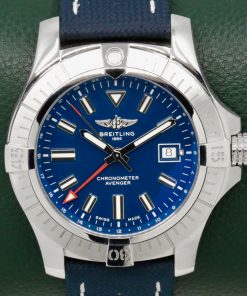 Breitling Avenger Automatic GMT 45, in Stainless Steel, Blue Index Dial with Date, on Blue Breitling Composite Strap with Stainless Steel Breitling Deployant, Ref. A32395, Circa: 2022, with Box & Papers