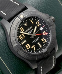Alternative view of Breitling Avenger Automatic GMT 45 "Night Mission", DLC Coated Titanium Case, Black Arab Dial, Black Breitling Composite Strap with DLC Coated Titanium Breitling Deployant, Ref. V32395, Circa: 2021, with Box & Papers