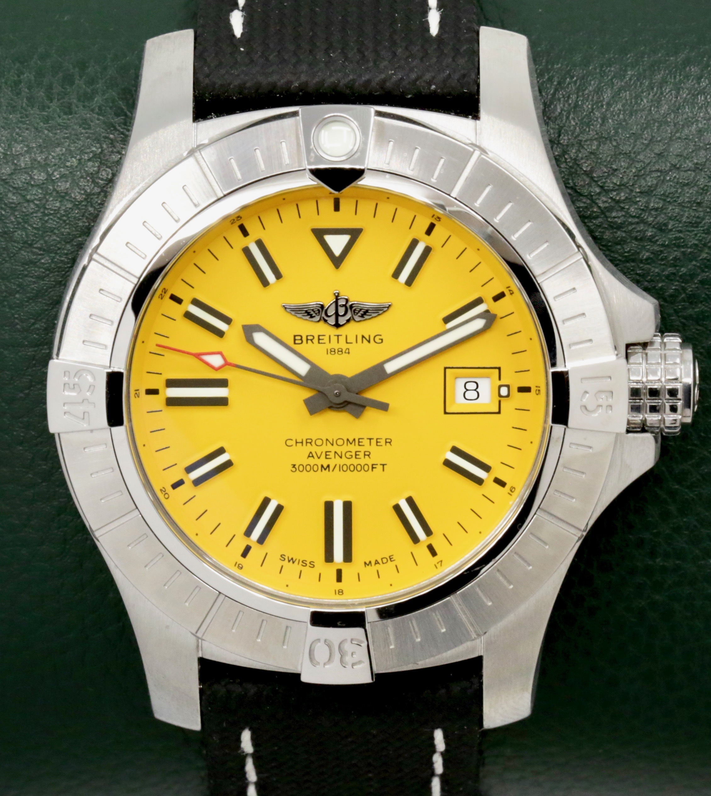 Breitling Avenger SEAWOLF 45, Automatic, Stainless Steel Case, Yellow Index Dial with Date, on Black Breitling Composite Strap with Stainless Steel Breitling Deployant, on Ref. A17319, Circa: 2023, with Box & Papers