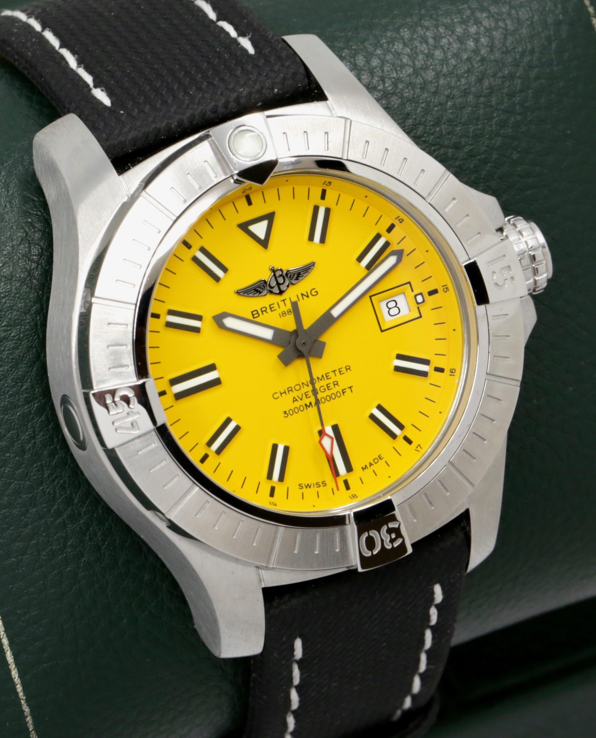 Breitling Avenger SEAWOLF 45, Automatic, Stainless Steel Case, Yellow Index Dial with Date, on Black Breitling Composite Strap with Stainless Steel Breitling Deployant, on Ref. A17319, Circa: 2023, with Box & Papers - Image 4