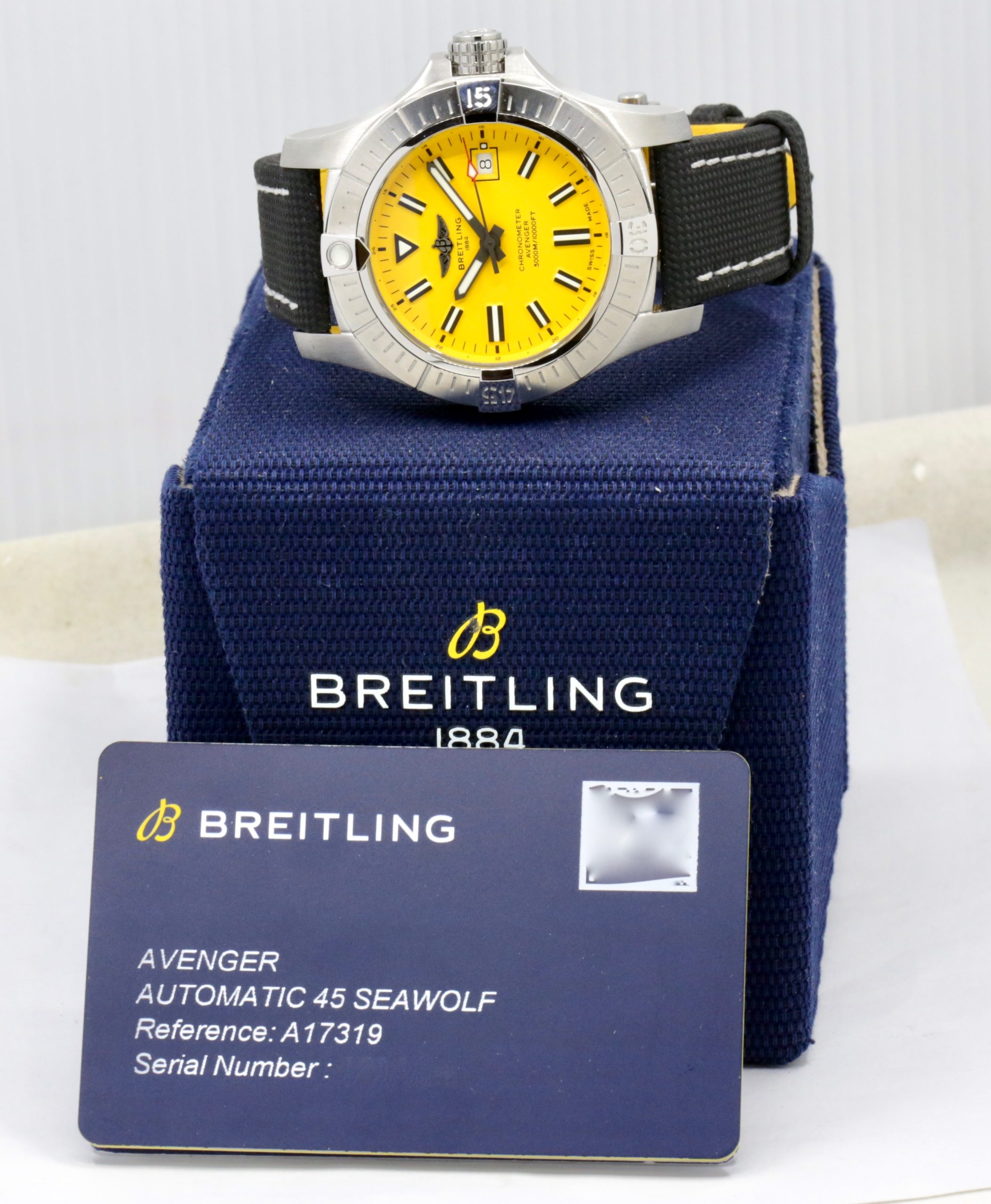 Breitling Avenger SEAWOLF 45, Automatic, Stainless Steel Case, Yellow Index Dial with Date, on Black Breitling Composite Strap with Stainless Steel Breitling Deployant, on Ref. A17319, Circa: 2023, with Box & Papers - Image 7