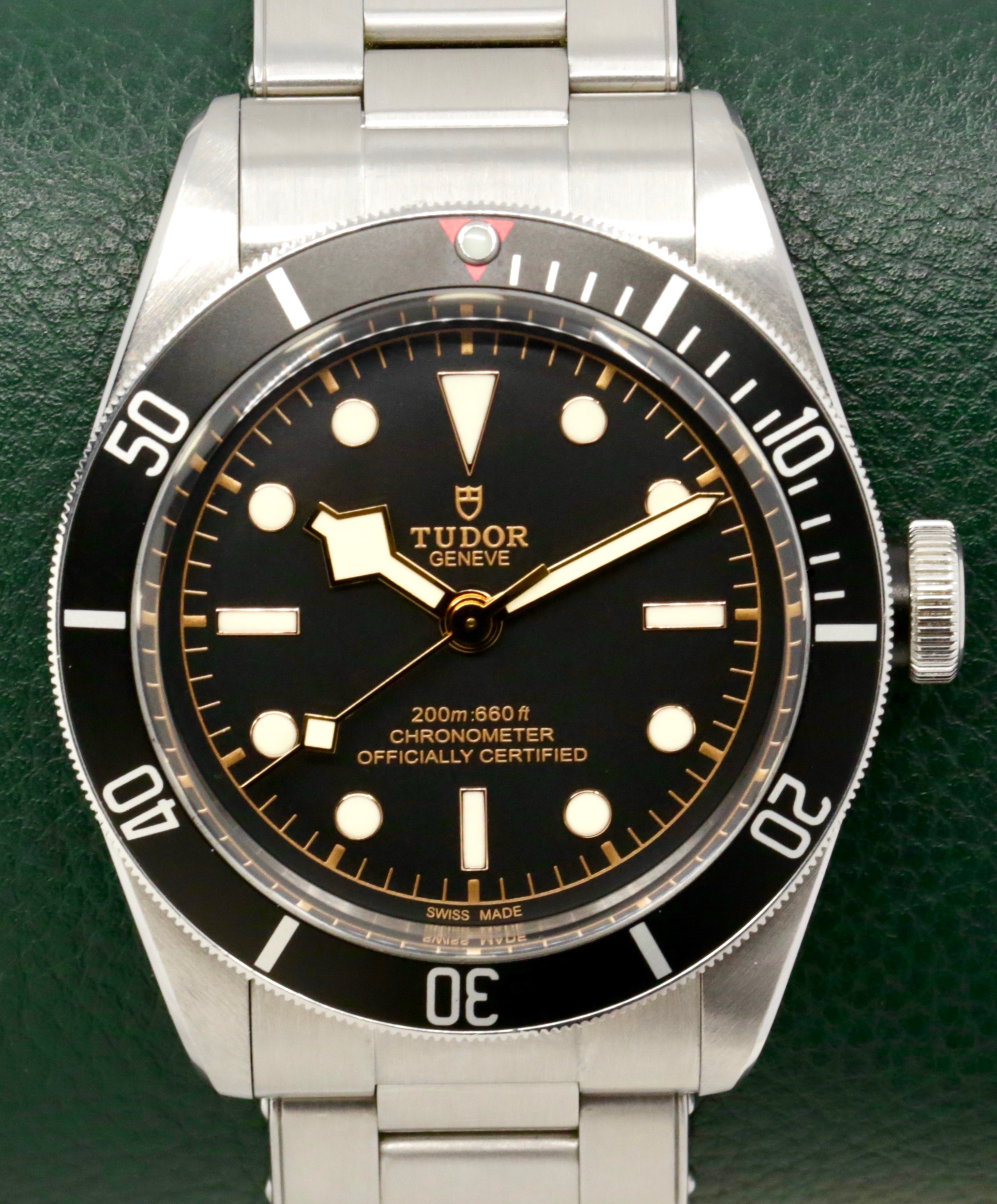 Tudor Black Bay Heritage, 41mm, in Stainless Steel, Black Index Dial, Black Bezel, on Stainless Steel Tudor Bracelet, Ref. 79230N, Circa: 2017, with Box, Books, & Tudor Warranty Card