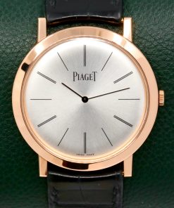 Piaget Altiplano Mecanique Ultra Thin, Ref. P10321, in 18ct Rose Gold, Manual Wind, with Silver Index Dial, on Black Piaget Alligator Strap with 18ct Rose Gold Piaget Tang Buckle
