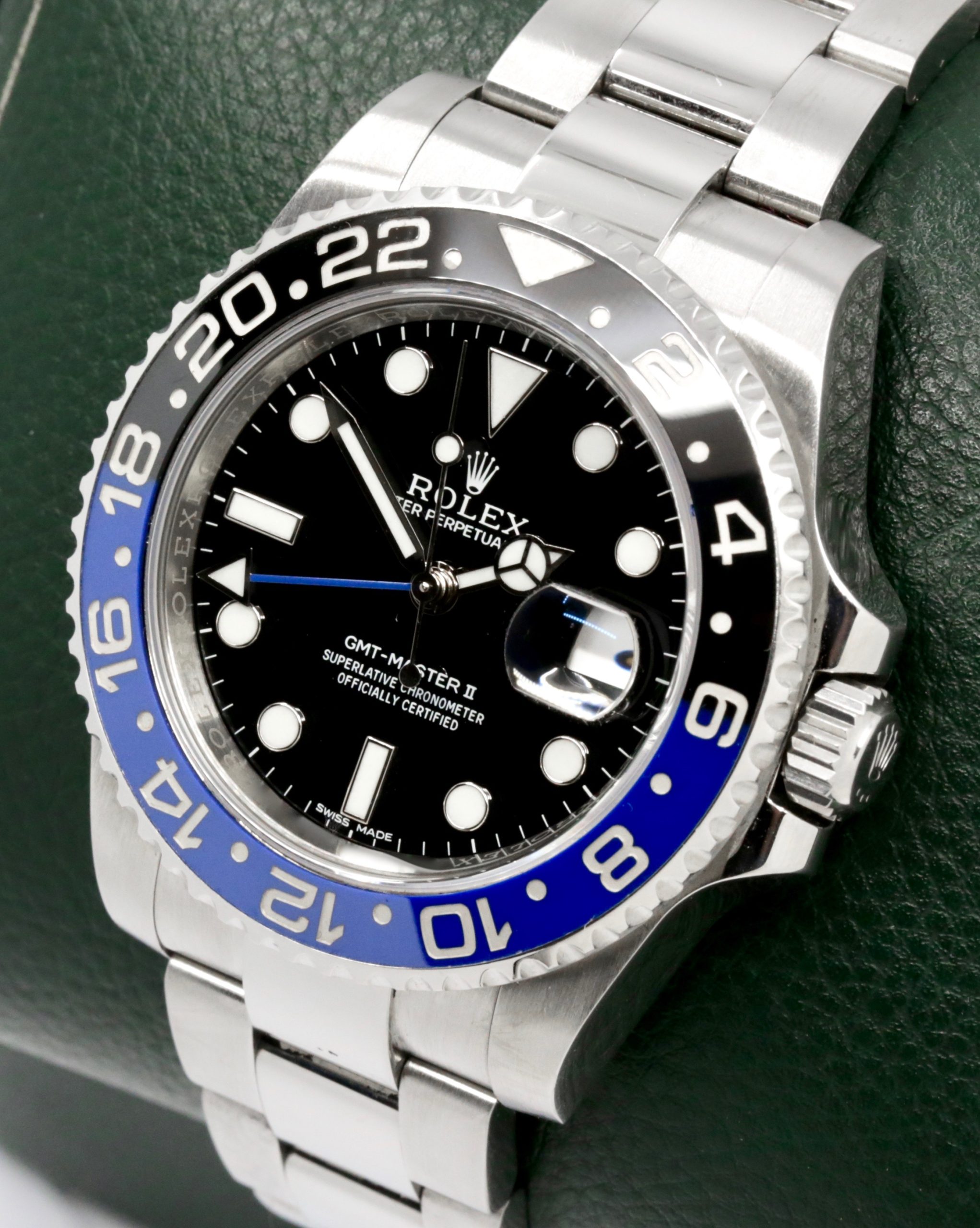 Rolex GMT-Master II "Batman", in Stainless Steel, Black Index Dial, Blue & Black Ceramic Bezel, on Rolex Stainless Steel Oyster Bracelet, Ref. 116710BLNR, Circa: 2014, with Box, Books, & Rolex Warranty Card - Image 3