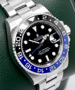 Alternative view of Rolex GMT-Master II "Batman", in Stainless Steel, Black Index Dial, Blue & Black Ceramic Bezel, on Rolex Stainless Steel Oyster Bracelet, Ref. 116710BLNR, Circa: 2014,  with Box, Books, & Rolex Warranty Card