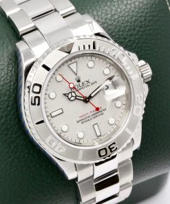 Alternative view of Rolex Yacht-Master 40, Stainless Steel, Platinum Bezel, Platinum Silver Index Dial, on Stainless Steel Rolex Oyster Bracelet, Ref. 16622, Circa: 2006, with Rolex Box