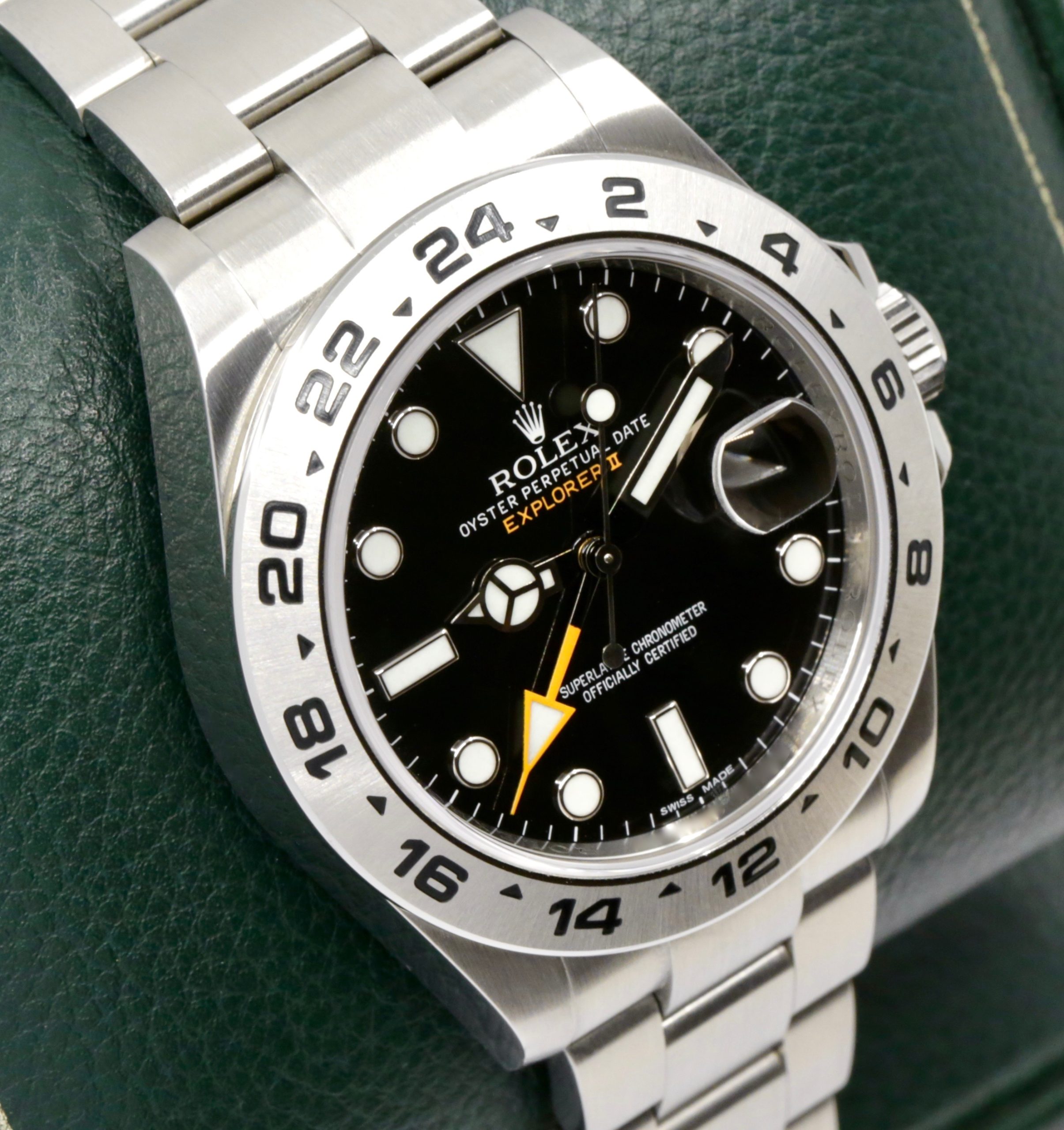 Rolex Explorer II, Stainless Steel, Black Index Dial, on Stainless Steel Rolex Oyster Bracelet, Ref. 216570, Circa: 2013, with Box, Books, Swing Tags, Rolex Service Card & Rolex Warranty Card - Image 2