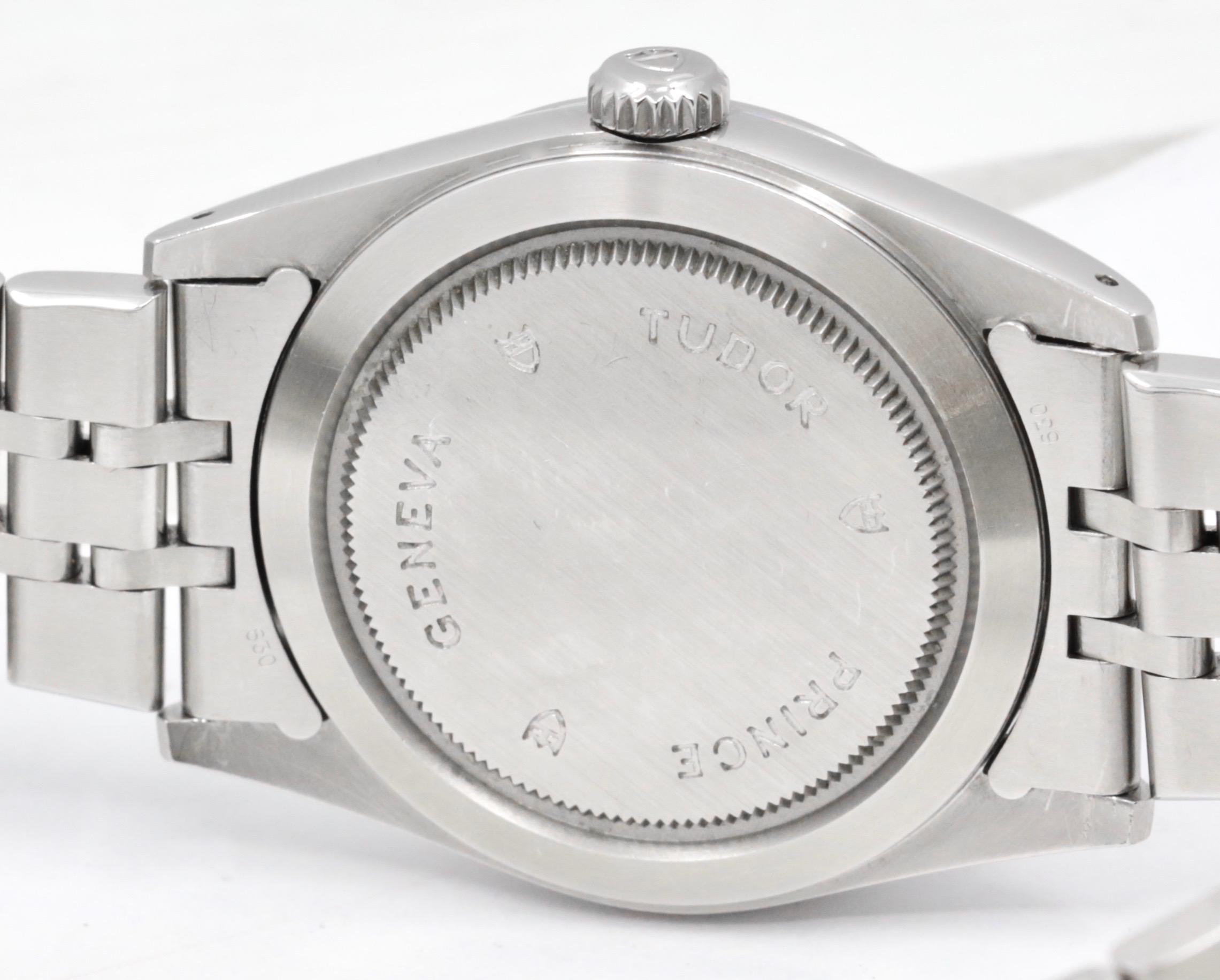 Tudor Oyster Prince Date-Day, in Stainless Steel, Black Gloss index Dial on Stainless Steel Tudor Jubilee Style Bracelet, Ref. 76200, Circa: 2010(est), Watch only - Image 5