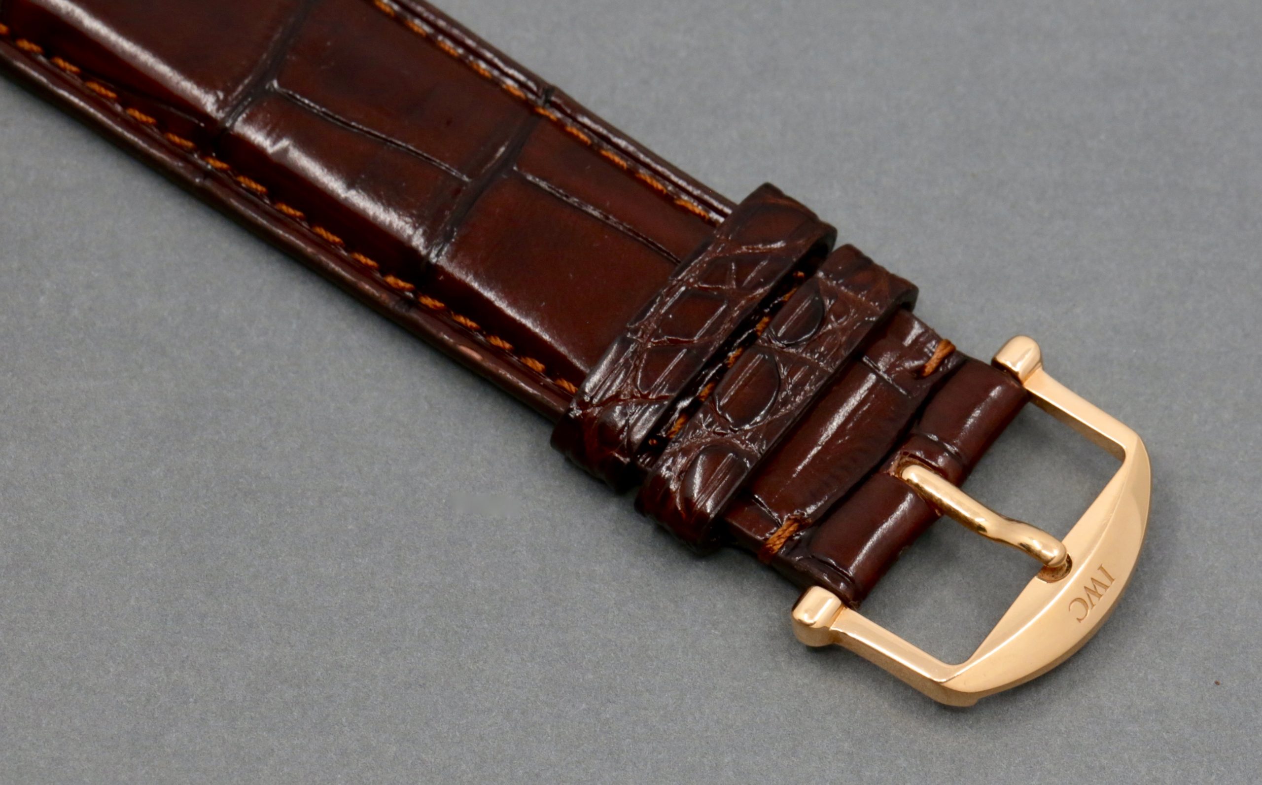 IWC Portofino Automatic in 18ct Rose Gold, Silver‑Tone Matte Index Dial with Date at 3 O’Clock on a IWC Alligator Strap and 18ct Rose Gold Tang Buckle, Ref: IW356504, Ca:2016, with Original Purchase Receipt - Image 6