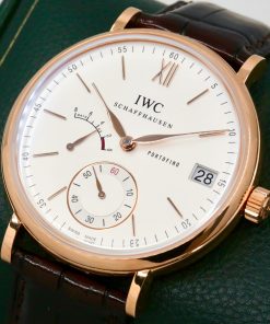 Alternative view of IWC Portofino 8-Day, Manual Wind, 45mm 18ct Rose Gold Case, Silver Index Dial, on Brown IWC Alligator Strap with 18ct Rose Gold IWC Tang Buckle, Ref. IW510107, Circa: 2025, Complete with Box, Books, IWC Warranty Card & Balance of 8 Year IWC Factory Warranty