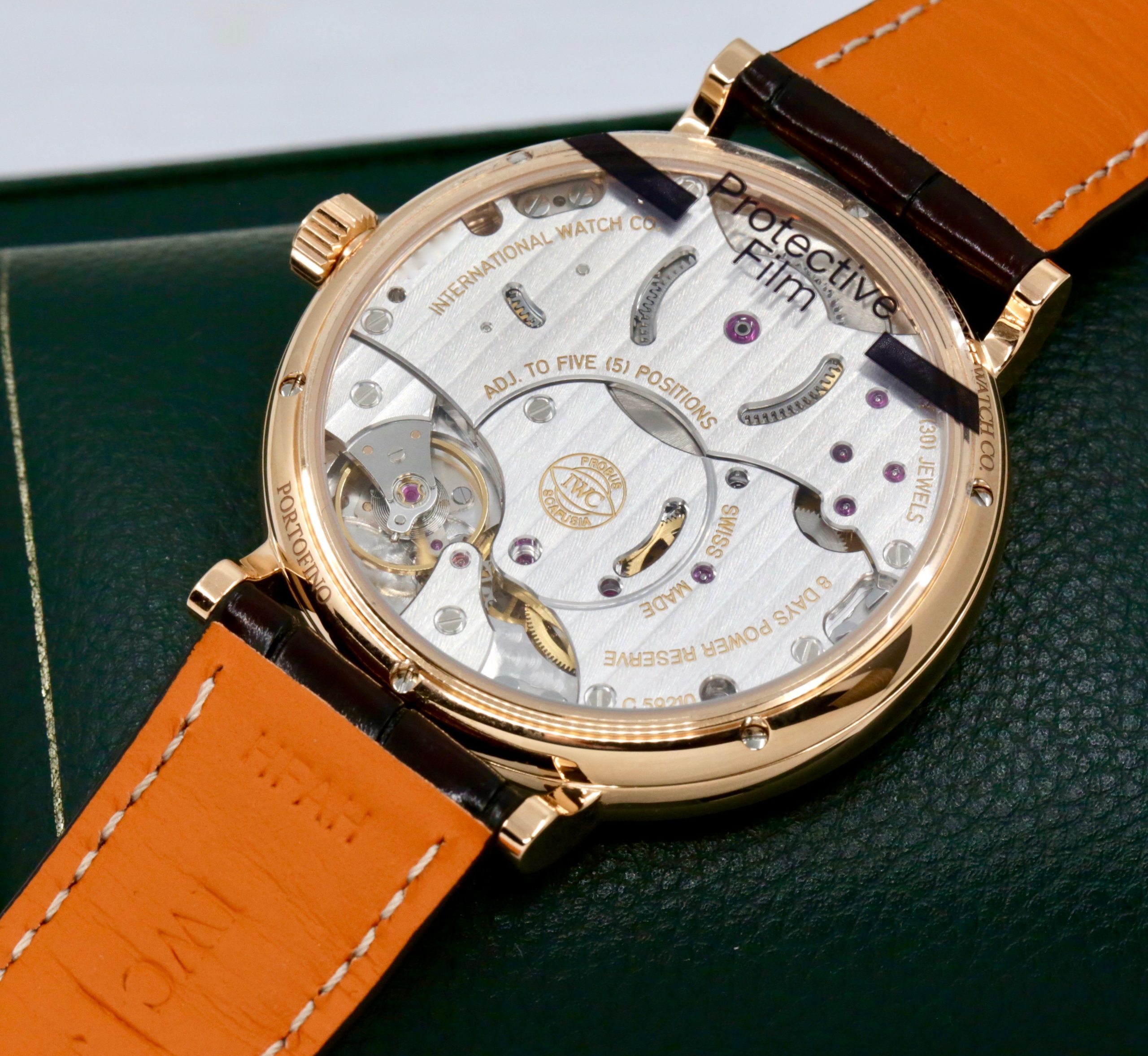 IWC Portofino 8-Day, Manual Wind, 45mm 18ct Rose Gold Case, Silver Index Dial, on Brown IWC Alligator Strap with 18ct Rose Gold IWC Tang Buckle, Ref. IW510107, Circa: 2025, Complete with Box, Books, IWC Warranty Card & Balance of 8 Year IWC Factory Warranty - Image 5