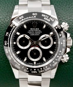 Rolex Cosmograph Daytona, Stainless Steel, Black Ceramic Bezel, Black Index Dial, on Stainless Steel Rolex Oyster Bracelet, Ref. 116500LN, Circa: 2022, with Box, Books, Rolex Warranty Card & Balance of 5 Year Rolex Factory Warranty