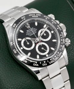 Alternative view of Rolex Cosmograph Daytona, Stainless Steel, Black Ceramic Bezel, Black Index Dial, on Stainless Steel Rolex Oyster Bracelet, Ref. 116500LN, Circa: 2022, with Box, Books, Rolex Warranty Card & Balance of 5 Year Rolex Factory Warranty