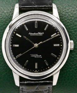 International Watch Company - Vintage IWC Ingenieur Circa 1959, 36.5mm Stainless Steel Case, Cal. 853, with Original Black Index Dial, on Black Alligator Leather Strap