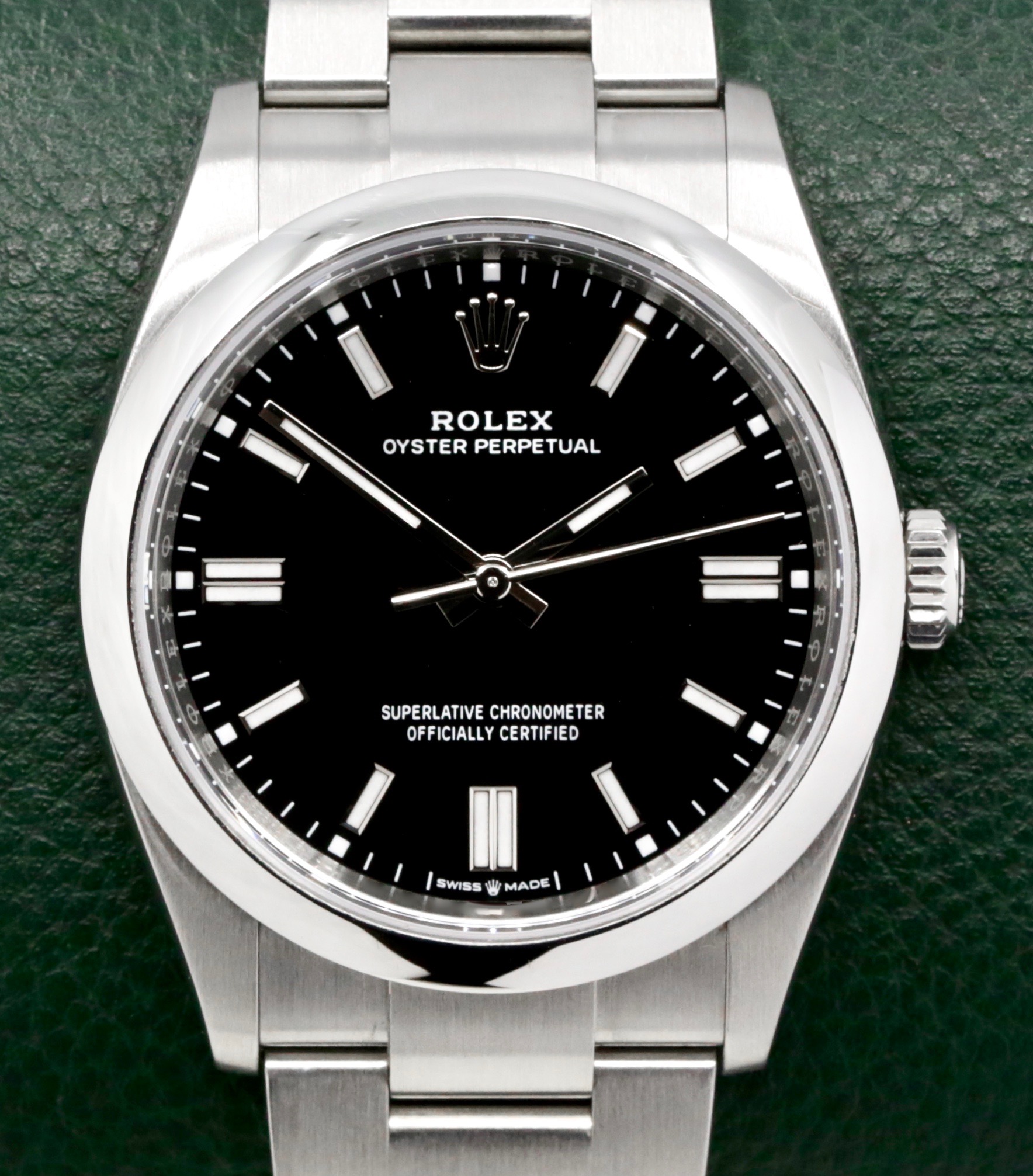 Rolex Oyster Perpetual 36, Stainless Steel, Black Index Dial, on Stainless Steel Rolex Oyster Bracelet, Ref. 126000, Circa: 2025, with Complete with Box, Books, Swing Tag, Rolex Warranty Card & Balance of 5 Year Rolex Factory Warranty