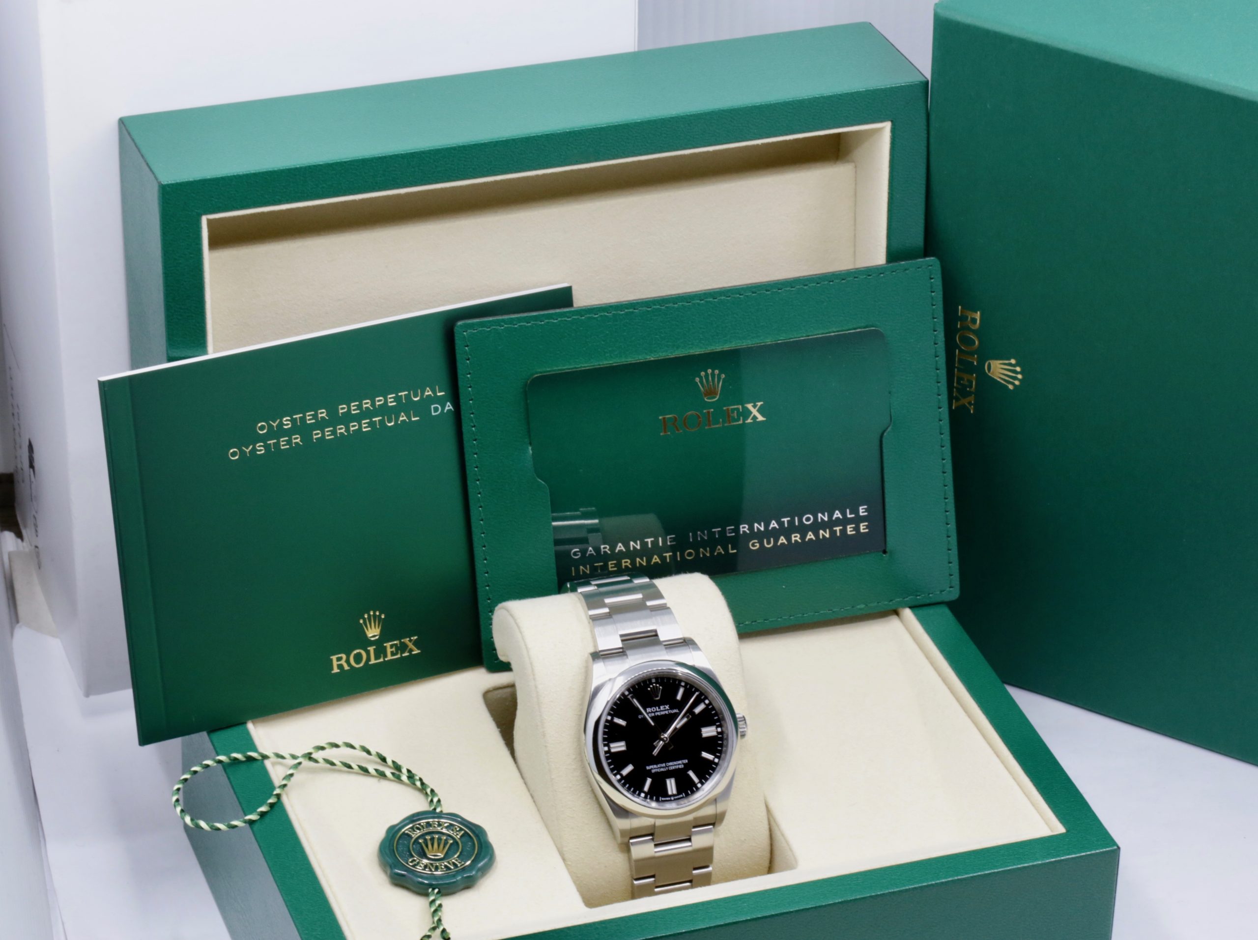 Rolex Oyster Perpetual 36, Stainless Steel, Black Index Dial, on Stainless Steel Rolex Oyster Bracelet, Ref. 126000, Circa: 2025, with Complete with Box, Books, Swing Tag, Rolex Warranty Card & Balance of 5 Year Rolex Factory Warranty - Image 7