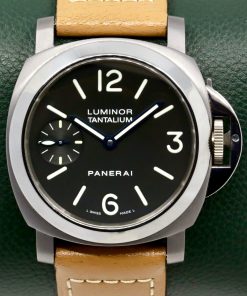 Panerai Luminor Marina Tantalium, Limited Edition of 300 Pieces as Part of Panerai’s Special Editions Archive in Tantalum, Black with luminous markers. on a Panerai Strap and Tang buckle, Manual Winding Panerai Calibre OP XI. Ref. PAM00172, With Panerai Limited Edition Certificate, Circa 2004