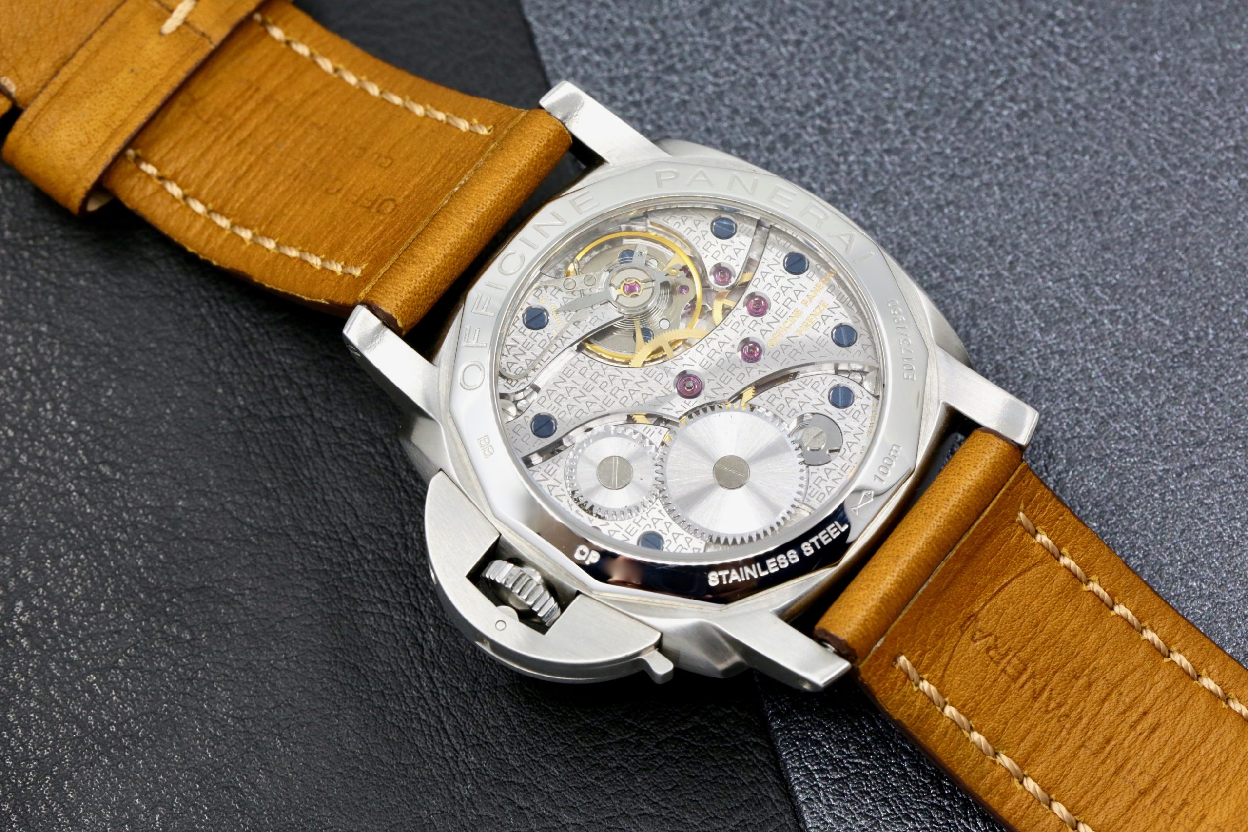 Panerai Luminor 1950 “Fiddy”, 47mm Stainless Steel Case, Black Index & Arab Sandwich Dial, Domed Crystal & Sapphire Display Case Back. Ref: Pam 127, Limited to 1950 Pieces, Circa: 2002, with Panerai Limited Edition Certificate & Panerai Specification Certificate - Image 6