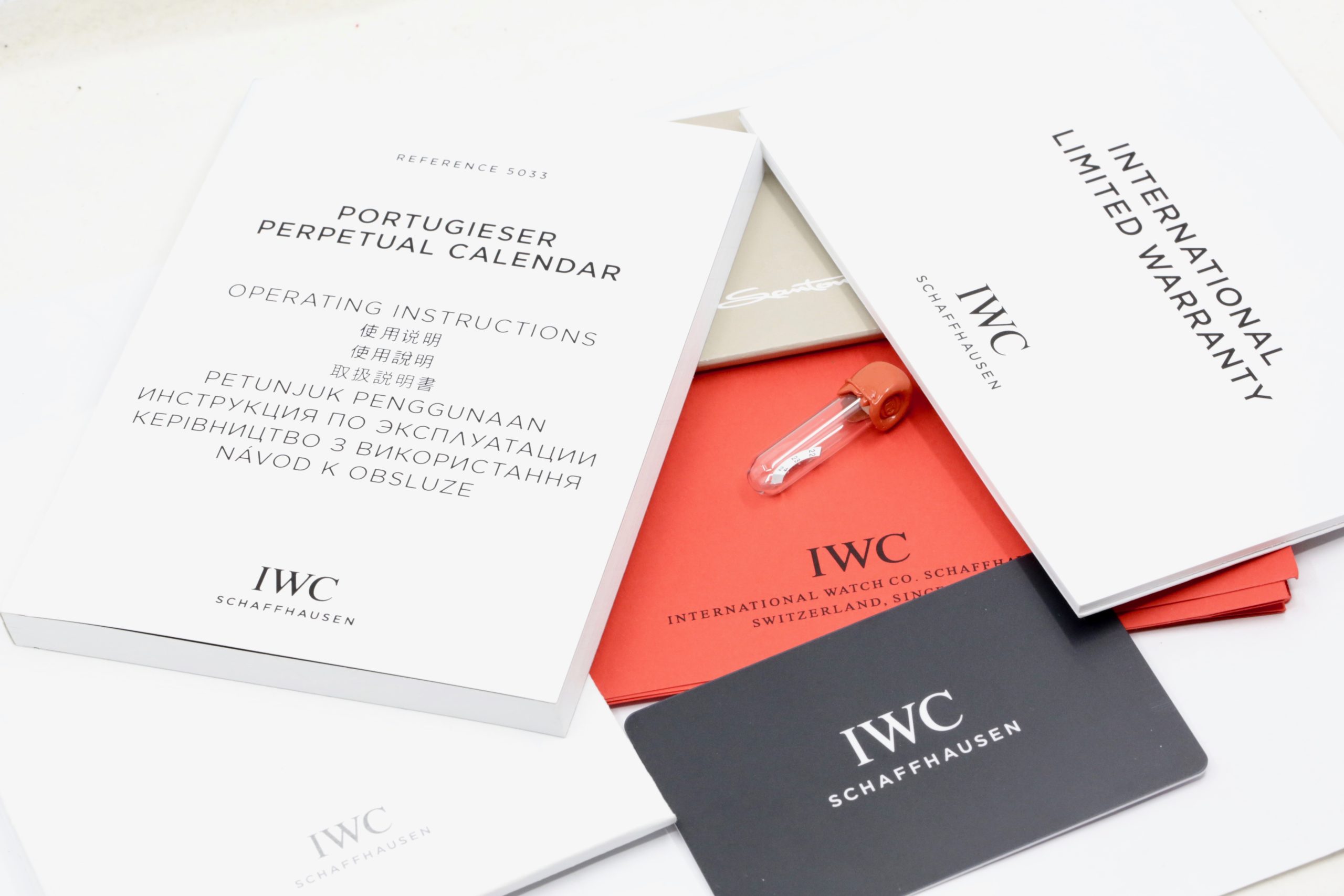 IWC Portugieser Perpetual Calendar, 18ct Rose Gold, Silver Arab Dial with Moon Phase, on Brown Alligator IWC Strap with 18ct Rose Gold IWC Deployant, Ref. IW503302, Circa: 2022, Complete with Box, Books, IWC Warranty Card & Balance of 8 Year IWC Extended Factory Warranty - Image 9