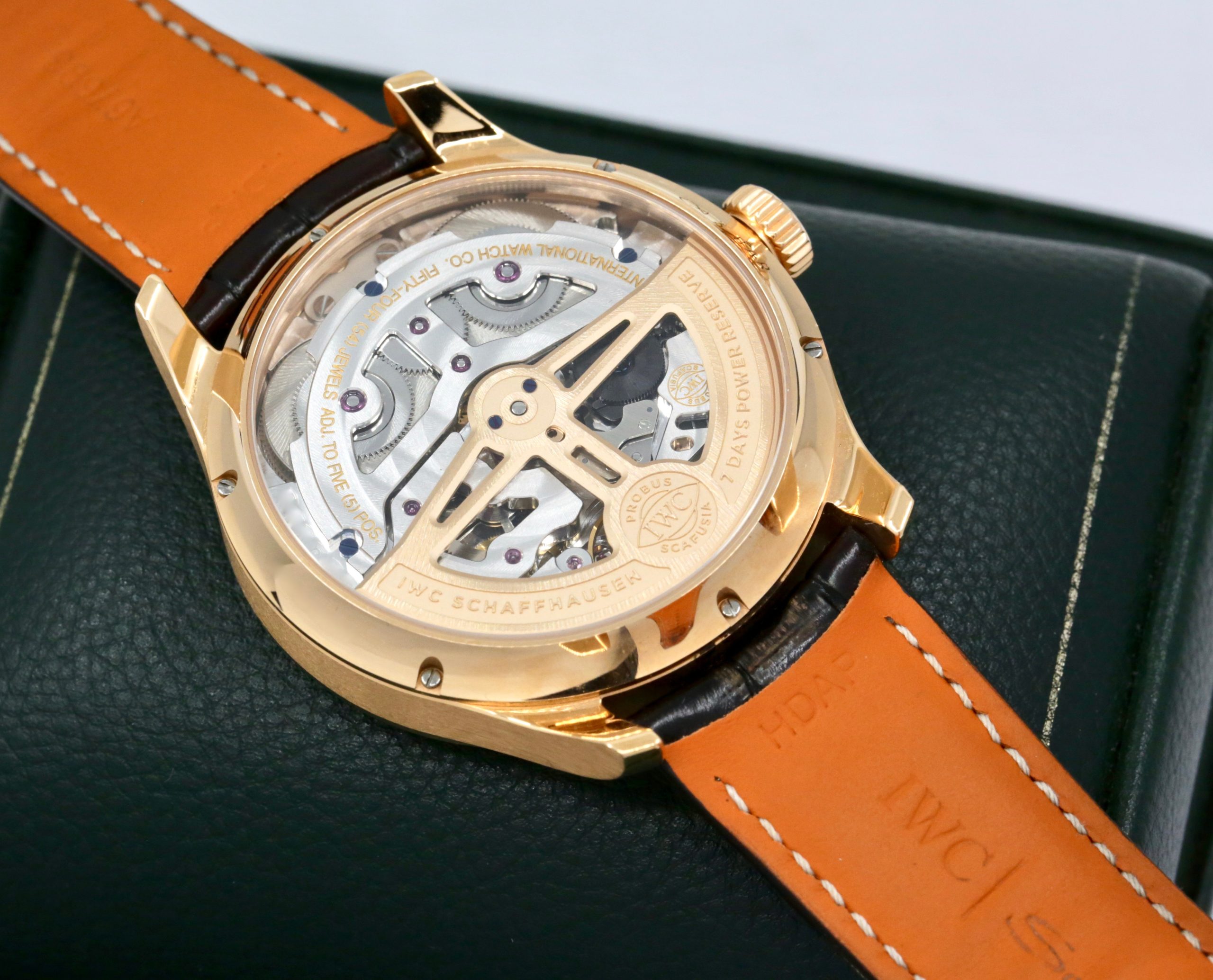 IWC Portugieser Perpetual Calendar, 18ct Rose Gold, Silver Arab Dial with Moon Phase, on Brown Alligator IWC Strap with 18ct Rose Gold IWC Deployant, Ref. IW503302, Circa: 2022, Complete with Box, Books, IWC Warranty Card & Balance of 8 Year IWC Extended Factory Warranty - Image 5