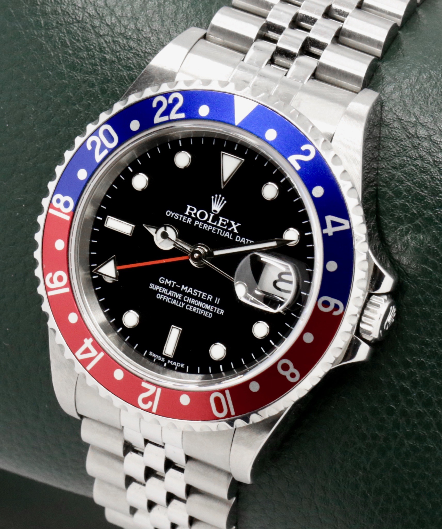 Rolex GMT-Master II "Pepsi", Ref. 16710, Stainless Steel, Blue & Red Aluminium Bezel, Black Index Dial, on Stainless Steel Rolex Jubilee Bracelet, with Rolex Folder & Rolex Warranty Certificate, Sold New in April of 2008 - Image 3