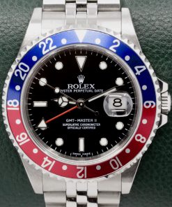 Rolex GMT-Master II "Pepsi", Ref. 16710, Stainless Steel, Blue & Red Aluminium Bezel, Black Index Dial, on Stainless Steel Rolex Jubilee Bracelet, with Rolex Folder & Rolex Warranty Certificate, Sold New in April of 2008
