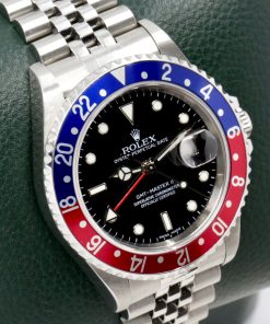 Alternative view of Rolex GMT-Master II "Pepsi", Ref. 16710, Stainless Steel, Blue & Red Aluminium Bezel, Black Index Dial, on Stainless Steel Rolex Jubilee Bracelet, with Rolex Folder & Rolex Warranty Certificate, Sold New in April of 2008