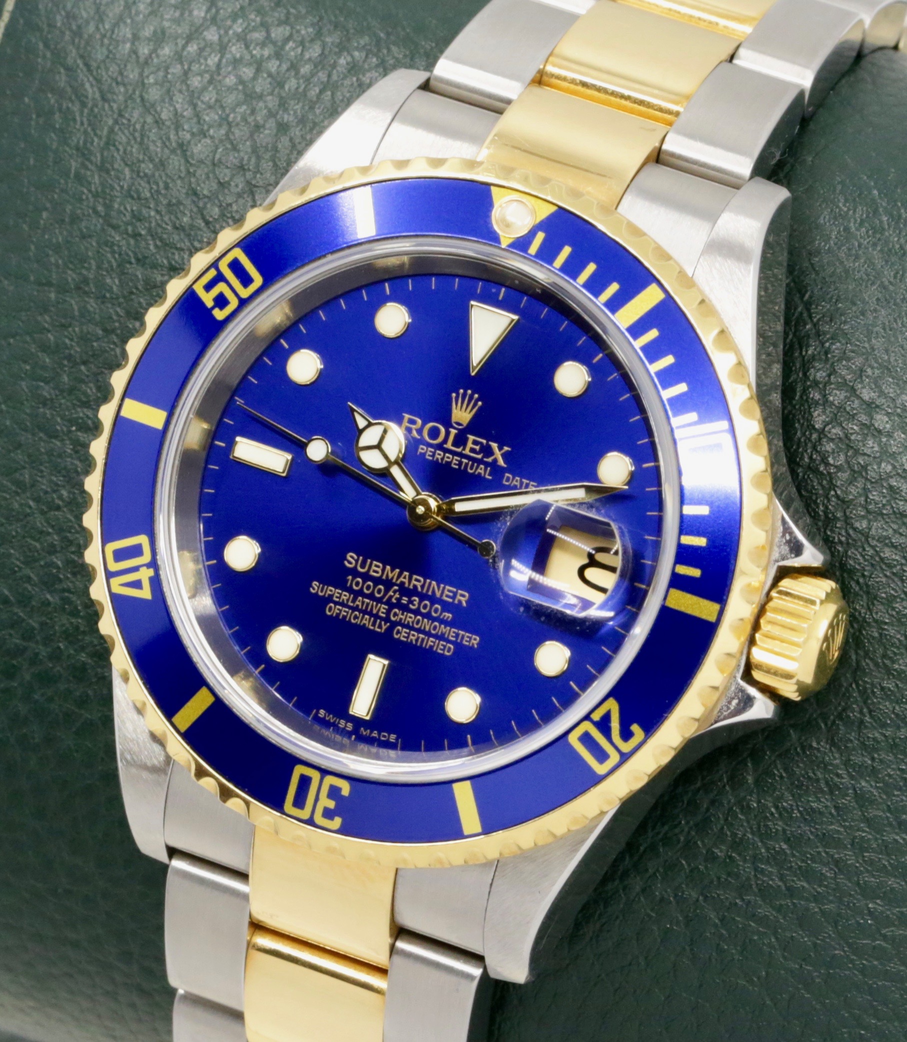 Rolex Submariner Date "Bluesy", Stainless Steel & 18ct Yellow Gold, Blue Aluminium Bezel, Blue Index Dial, on Stainless Steel & 18ct Yellow Gold Rolex Oyster Bracelet, Ref. 16613, Circa: 2007, with Rolex Service Card - Image 2