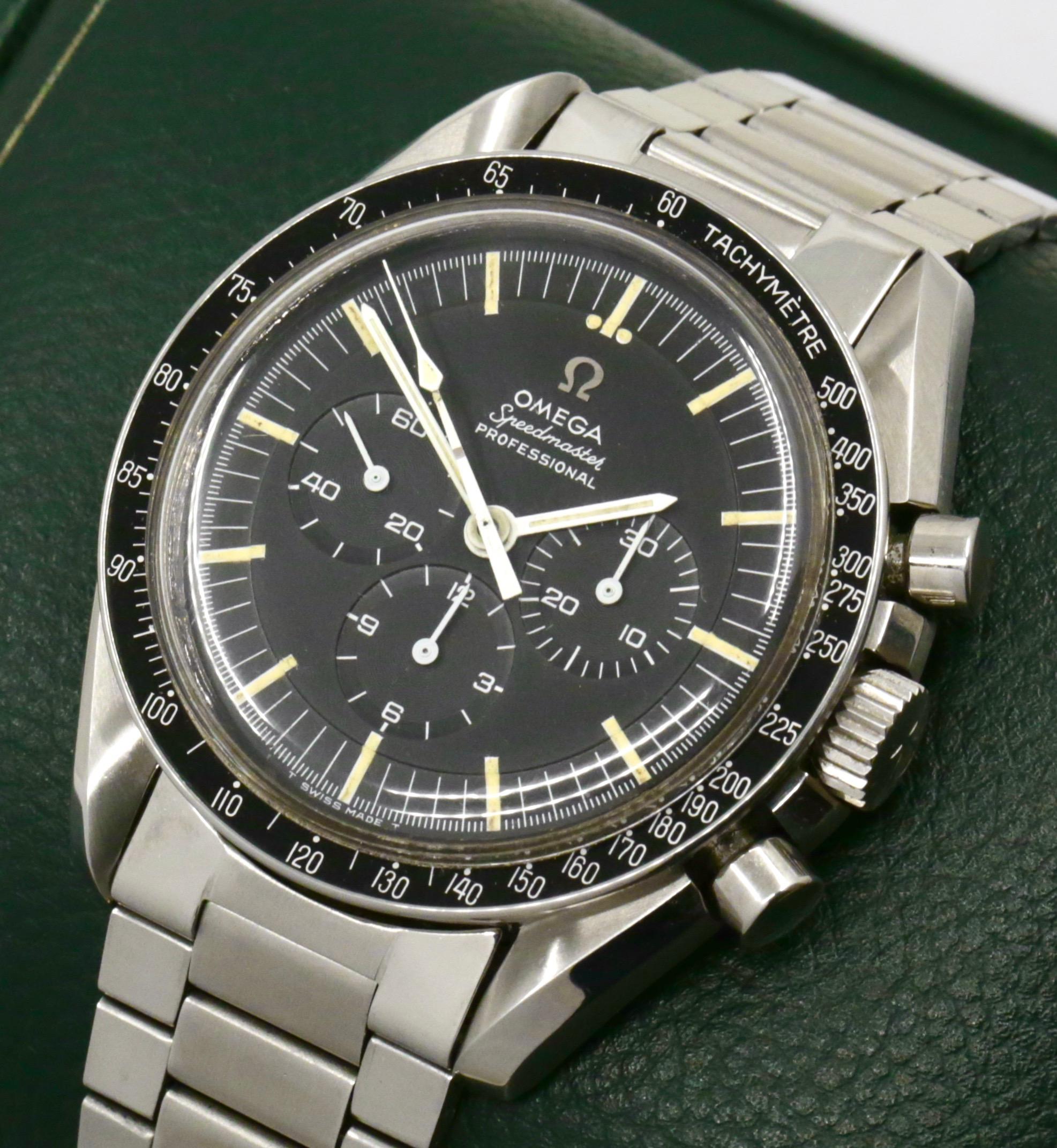 Vintage Omega Speedmaster Professional, Cal. 861, Stainless Steel, Dot Over 90 Bezel, Original Dial with Patinated Index Markers & Raised Omega Symbol, on Original Omega Stainless Steel Bracelet, Ref. 145.022-68ST, Circa: 1968, with Omega Box - Image 2