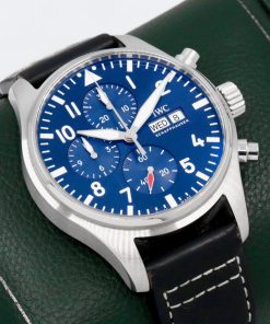 IWC Pilot's Chronograph, 43mm Stainless Steel Case, Blue Arab Dial, on Blue IWC Leather Strap with Stainless Steel IWC Tang Buckle, Ref. IW378003, Circa: 2022, with Box, Books, IWC Warranty Card & Balance of 8 Year Extended IWC Factory Warranty