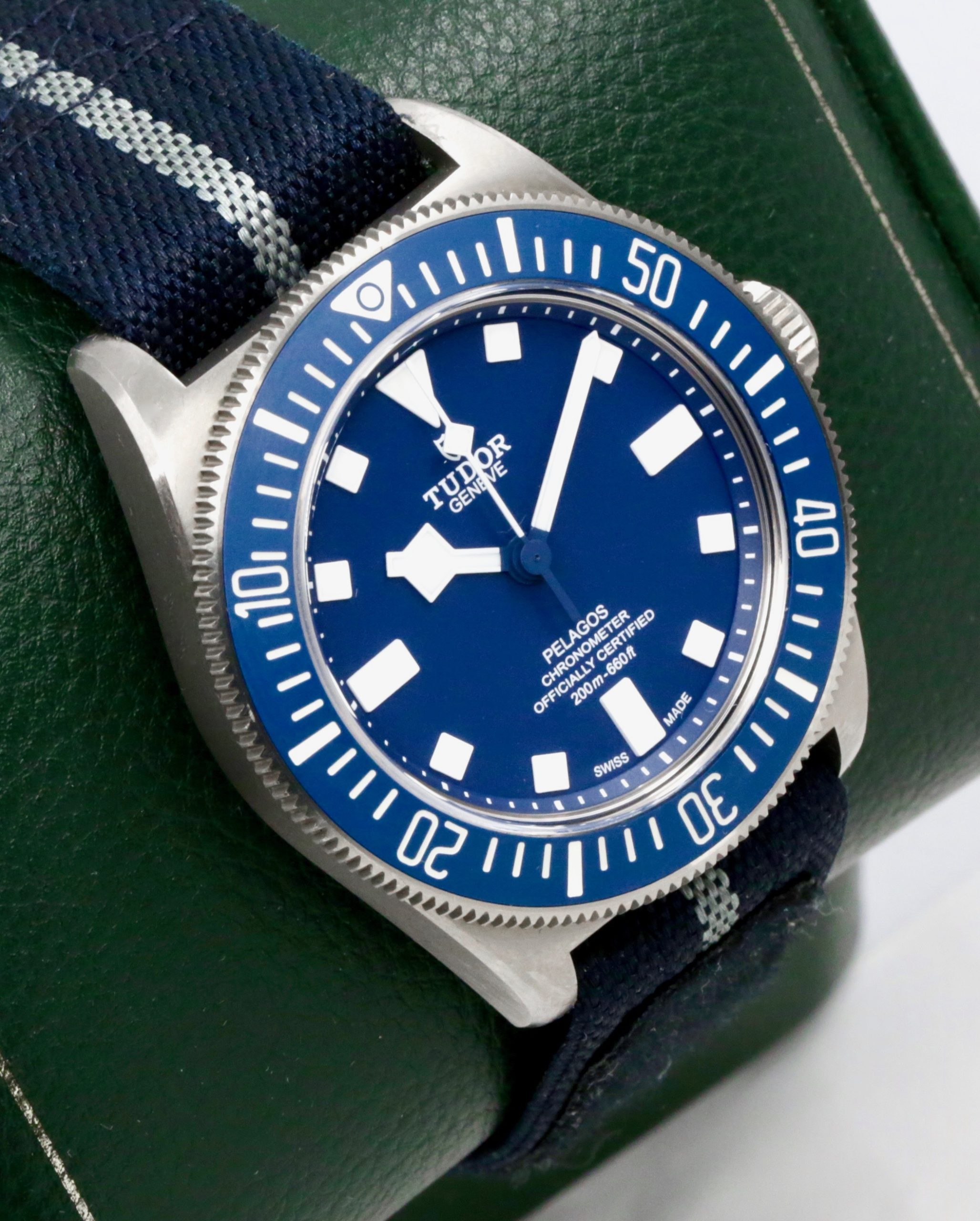 Tudor Pelagos FXD "Marine Nationale", 42mm Titanium Case, Blue Aluminium Rotating Bezel, Blue Index Dial, on Tudor Fabric Strap, Ref. 25707B, Circa: 2022, with Box, Papers, Additional Tudor Rubber Strap & Balance of 5 Year Tudor Warranty - Image 2