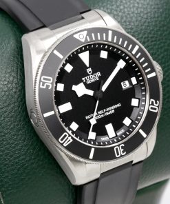 Alternative view of Tudor Pelagos, 42mm, Titanium Case, Matte Black Index Dial, on Tudor Black Rubber Strap with Tang Buckle and a  Tudor Titanium Bracelet, Ref: 25500TN Box, Books & Tudor Warranty Card, Circa 2014