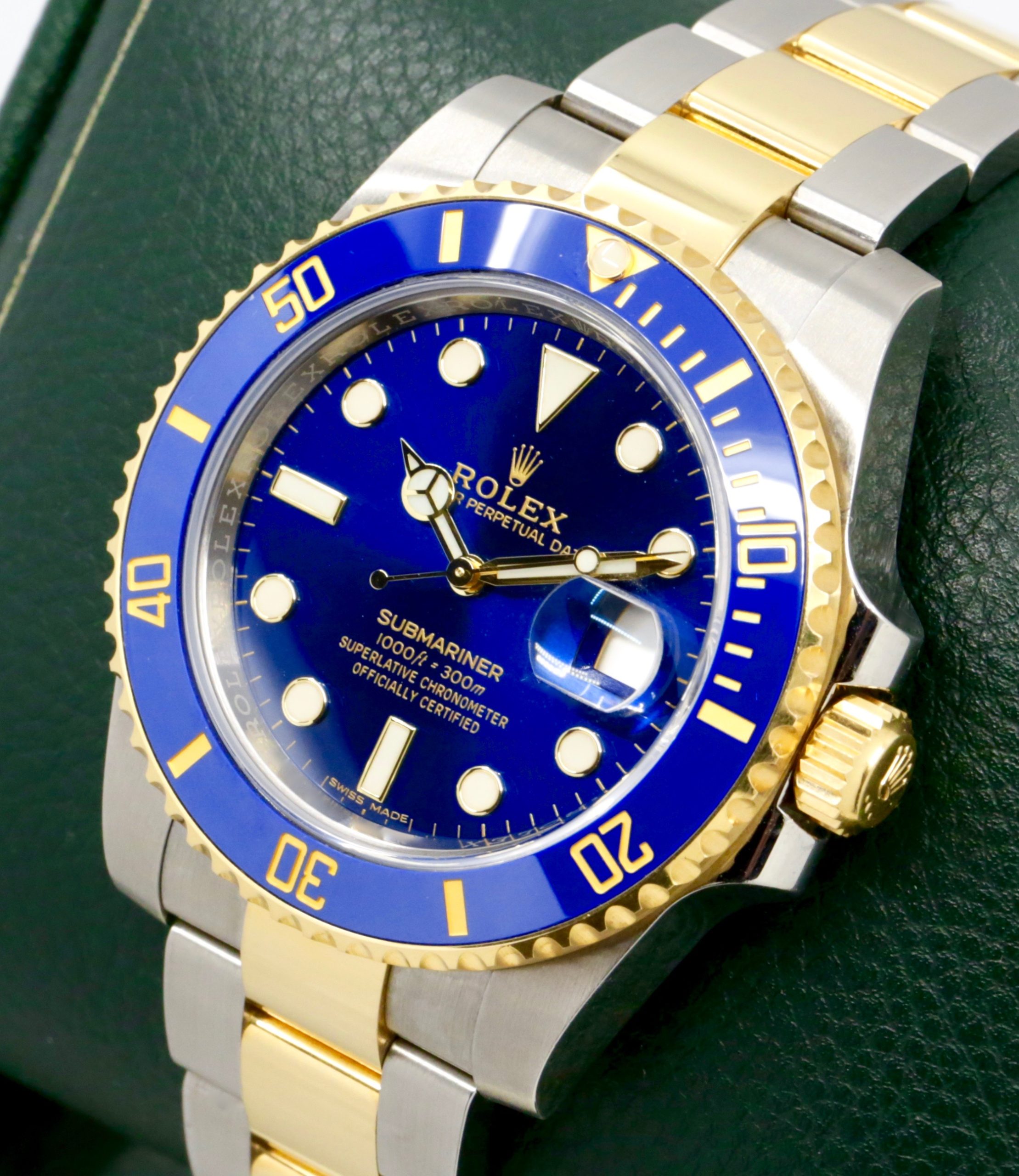 Rolex Submariner Date "Bluesy", 40mm, in Stainless Steel & 18ct Yellow Gold, Blue Ceramic Bezel, Blue Index Dial, on Stainless Steel & 18ct Yellow Gold Rolex Oyster Bracelet, Ref. 116613LB, Circa: 2020, Full Set with Box, Books, Green & White Swing Tags, & Rolex Warranty Card - Image 3