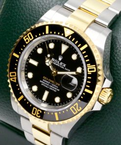 Alternative view of Rolex Sea-Dweller 43, in Stainless Steel & 18ct Yellow Gold, Black Index Dial, Black Ceramic Bezel, on Stainless Steel & 18ct Yellow Gold Rolex Oyster Bracelet, Ref. 126603, Circa: 2022, Complete with Box, Books, Green & White Swing Tags, Rolex Warranty Card & Balance of 5 Year Rolex Factory Warranty