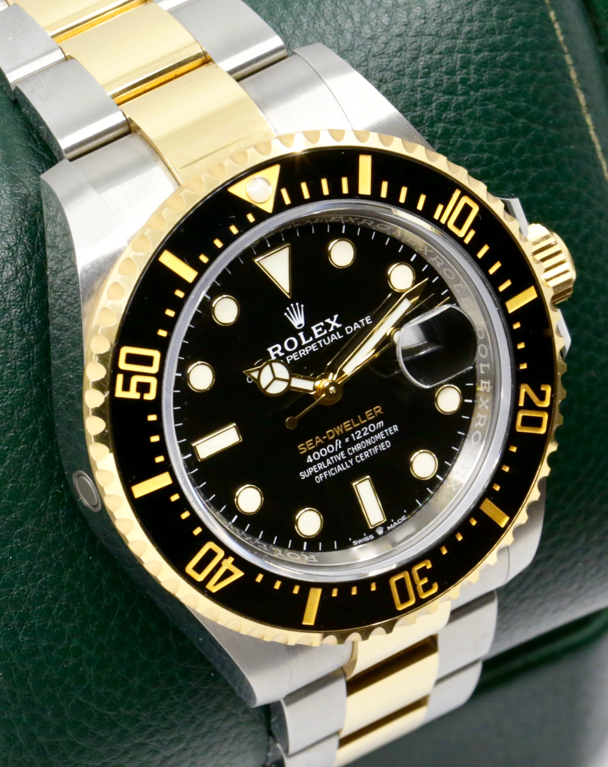 Rolex Sea-Dweller 43, in Stainless Steel & 18ct Yellow Gold, Black Index Dial, Black Ceramic Bezel, on Stainless Steel & 18ct Yellow Gold Rolex Oyster Bracelet, Ref. 126603, Circa: 2022, Complete with Box, Books, Green & White Swing Tags, Rolex Warranty Card & Balance of 5 Year Rolex Factory Warranty - Image 4