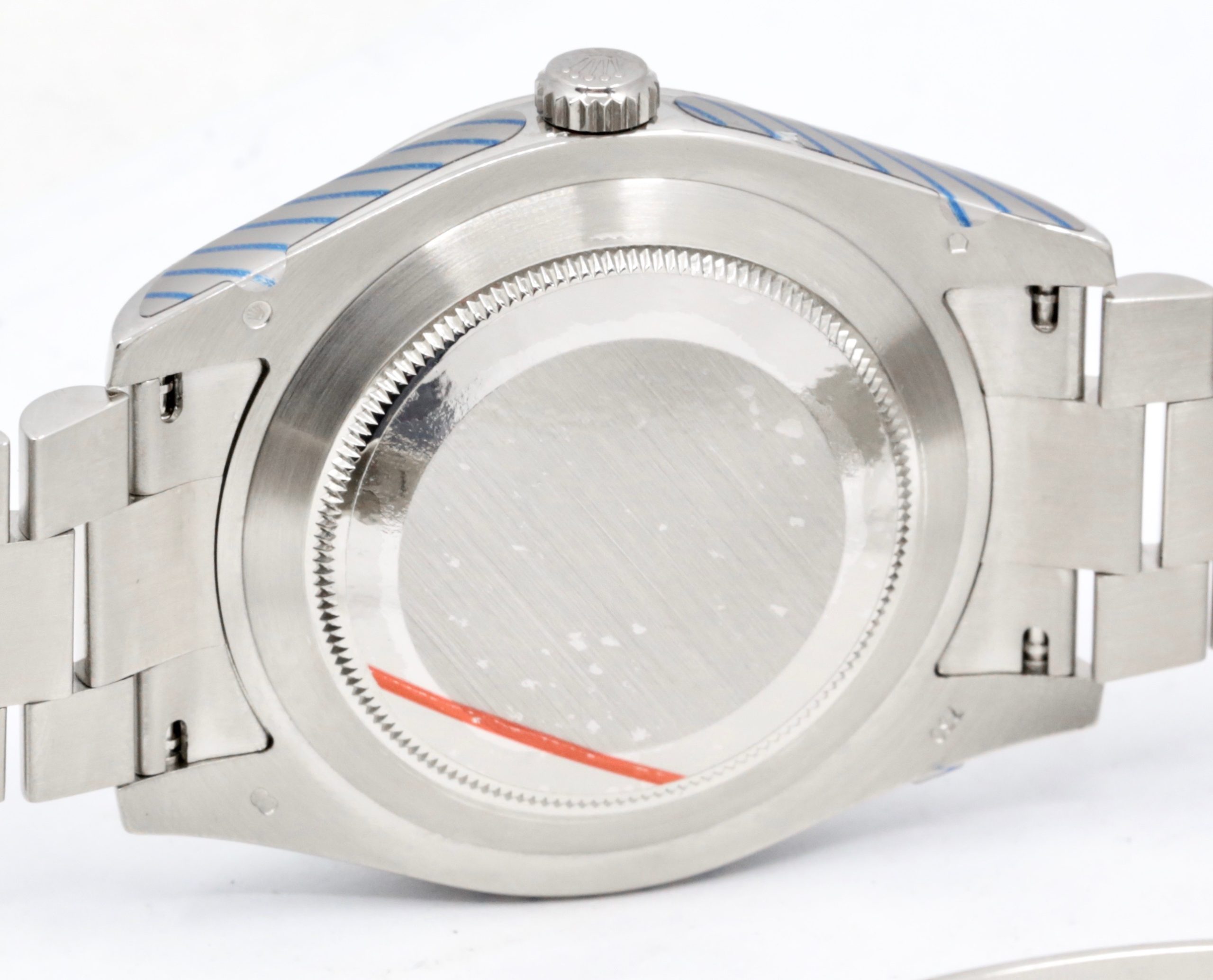 Rolex Day-Date II, 41mm 18ct White Gold Case, Fluted Bezel, with Blue Wave Dial with Concentric 18ct White Gold Arab Numerals, on 18ct White Gold Rolex President Bracelet, Ref. 218239, Circa: 2008, with Box, Books, Rolex Warranty Card & Balance of 2 Year Rolex Service Warranty - Image 5
