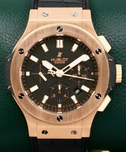 Hublot Big Bang Chronograph, 44mm Case in 18ct Rose Gold, Black Index Dial with Luminous Markers and Hands, on Black Hublot Alligator Strap with 18ct Rose Gold Hublot Deployant, Ref. 301.PX.1180.RX