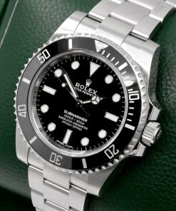 Alternative view of Rolex Submariner Non-Date, 40mm, Stainless Steel, Black Ceramic Bezel, Black Index Dial, on Stainless Steel Rolex Oyster Bracelet, Ref. 114060, Circa: 2018, Complete with Box, Books, Green & White Swing Tags, Bezel Protector, and Rolex Warranty Card