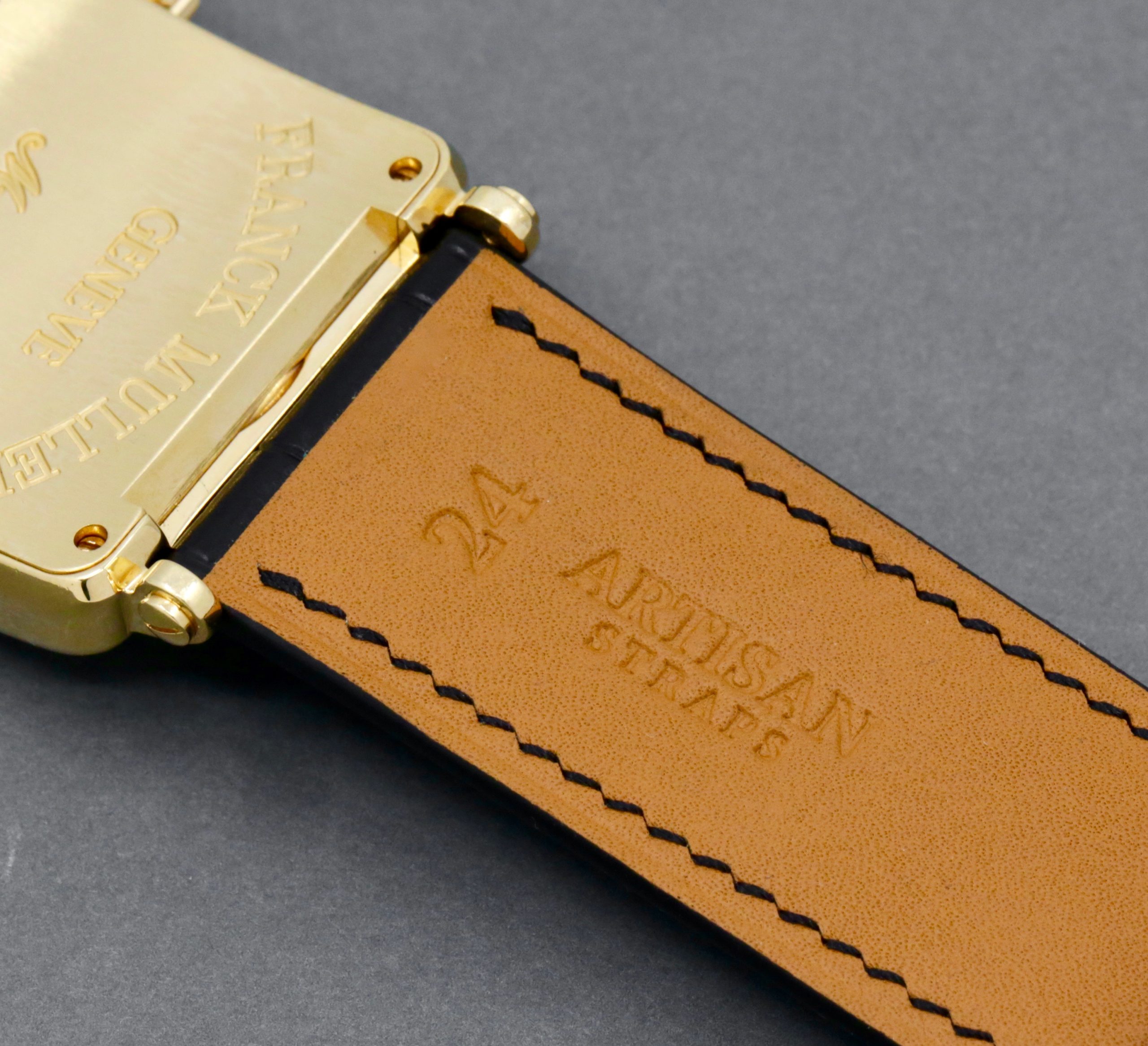 Franck Muller Long Island Double Second Retrograde, in 18ct Yellow Gold, Silver Guilloche Dial with Arab Numerals, on Black Crocodile Leather Strap with 18ct Yellow Gold Franck Muller Tang Buckle, Ref. 1100 DS R, Circa 2008 - Image 6