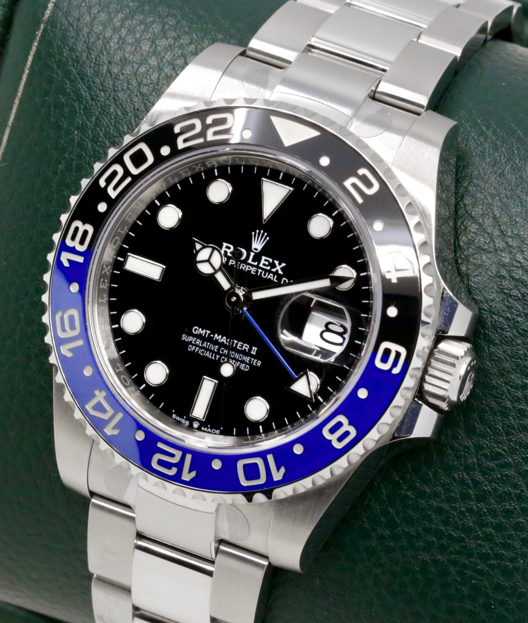 Rolex GMT-Master II "Batman", in Stainless Steel, with Black & Blue Ceramic Bezel, Black Index Dial, on Stainless Steel Rolex Oyster Bracelet, Ref. 126710BLNR, Circa: 2024, with Box, Books, Rolex Warranty Card, & Balance of 5 Year Rolex Factory Warranty - Image 2