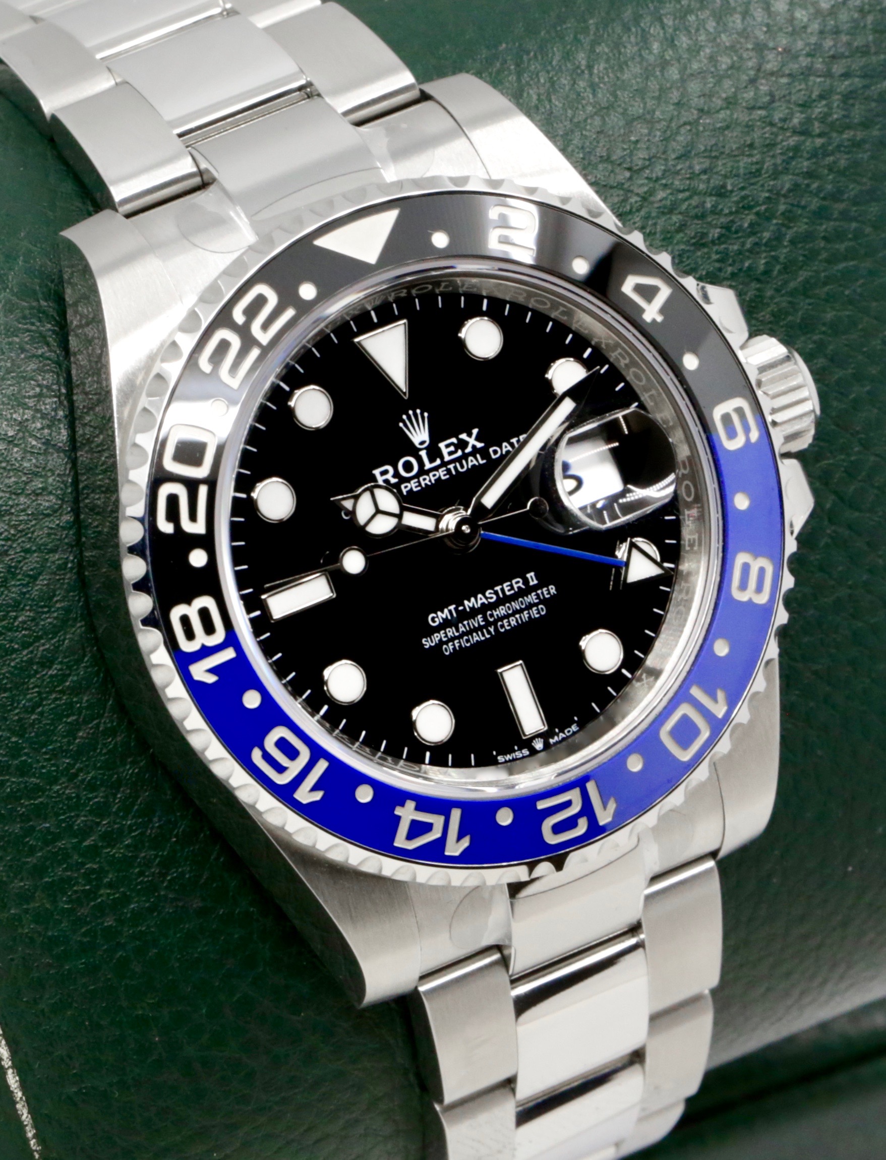 Rolex GMT-Master II "Batman", in Stainless Steel, with Black & Blue Ceramic Bezel, Black Index Dial, on Stainless Steel Rolex Oyster Bracelet, Ref. 126710BLNR, Circa: 2024, with Box, Books, Rolex Warranty Card, & Balance of 5 Year Rolex Factory Warranty - Image 3