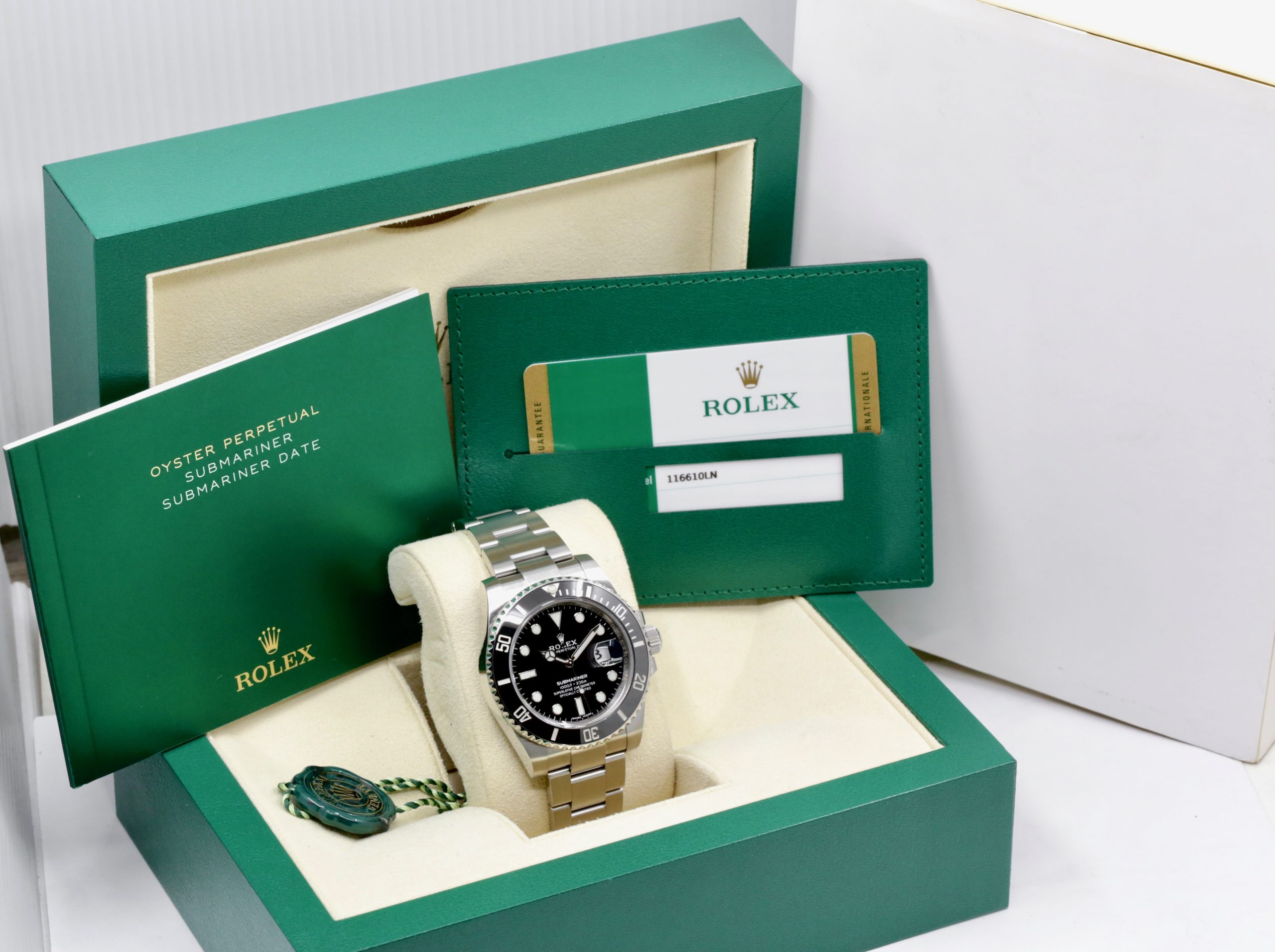 Rolex Submariner Date, 40mm, Stainless Steel, with Black Ceramic Bezel, Black Index Dial, on Stainless Steel Rolex Oyster Bracelet, Ref. 116610LN, Circa: 2020, with Box, Books, Swing Tag, & Rolex Warranty Card - Image 7