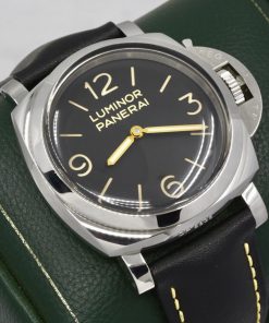 Panerai Luminor 1950 3 Days, 47mm Stainless Steel Case, Black Dial with Index & Arab Markers, on Black Panerai Leather Strap with Stainless Steel Panerai Tang Buckle, Ref. PAM00372, Circa: 2014, with Box, Papers