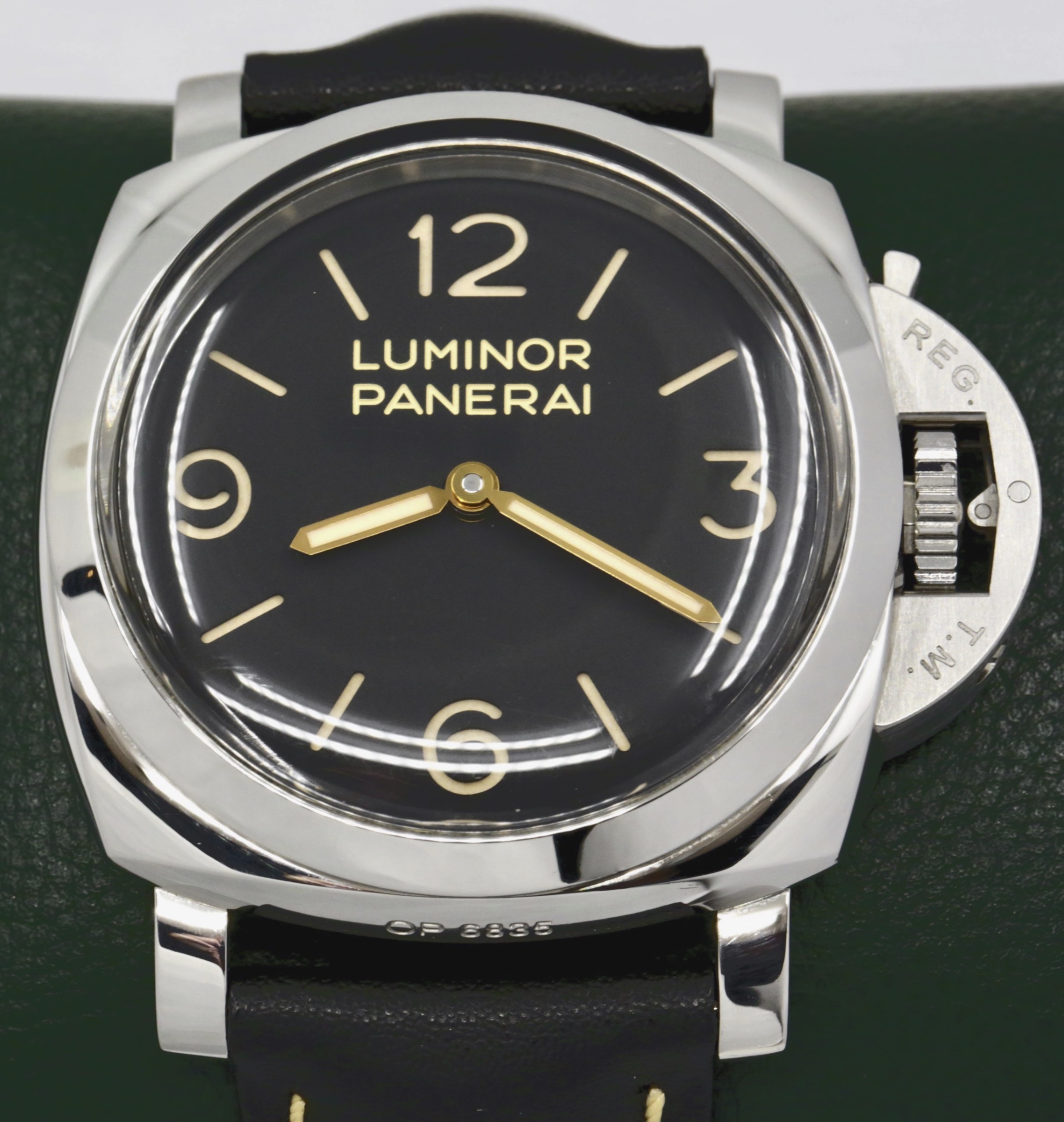 Panerai Luminor 1950 3 Days, 47mm Stainless Steel Case, Black Dial with Index & Arab Markers, on Black Panerai Leather Strap with Stainless Steel Panerai Tang Buckle, Ref. PAM00372, Circa: 2014, with Box, Papers - Image 3